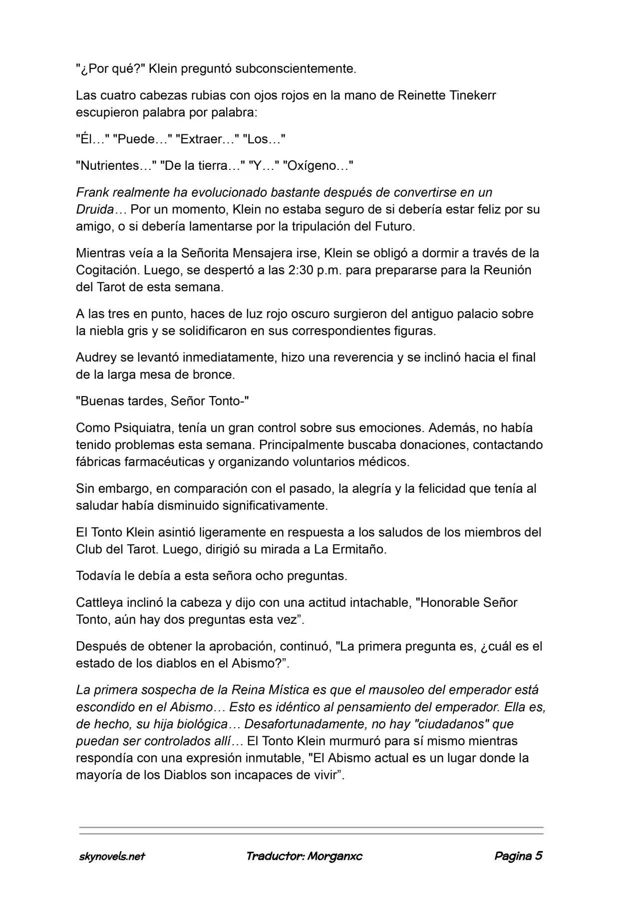 Lord Of The Mysteries (Novela) - Capítulo 1128 - Página 5 - LectorTMOo