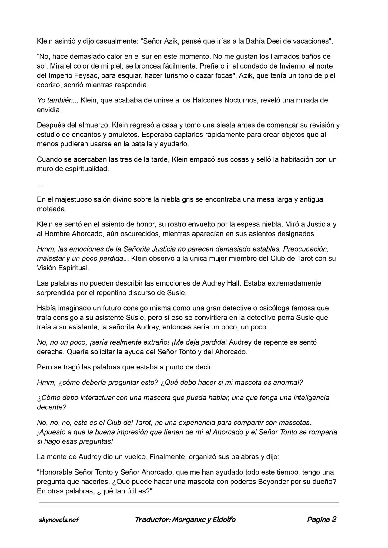Lord Of The Mysteries (Novela) - Capítulo 113 - Página 2 - LectorTMOo