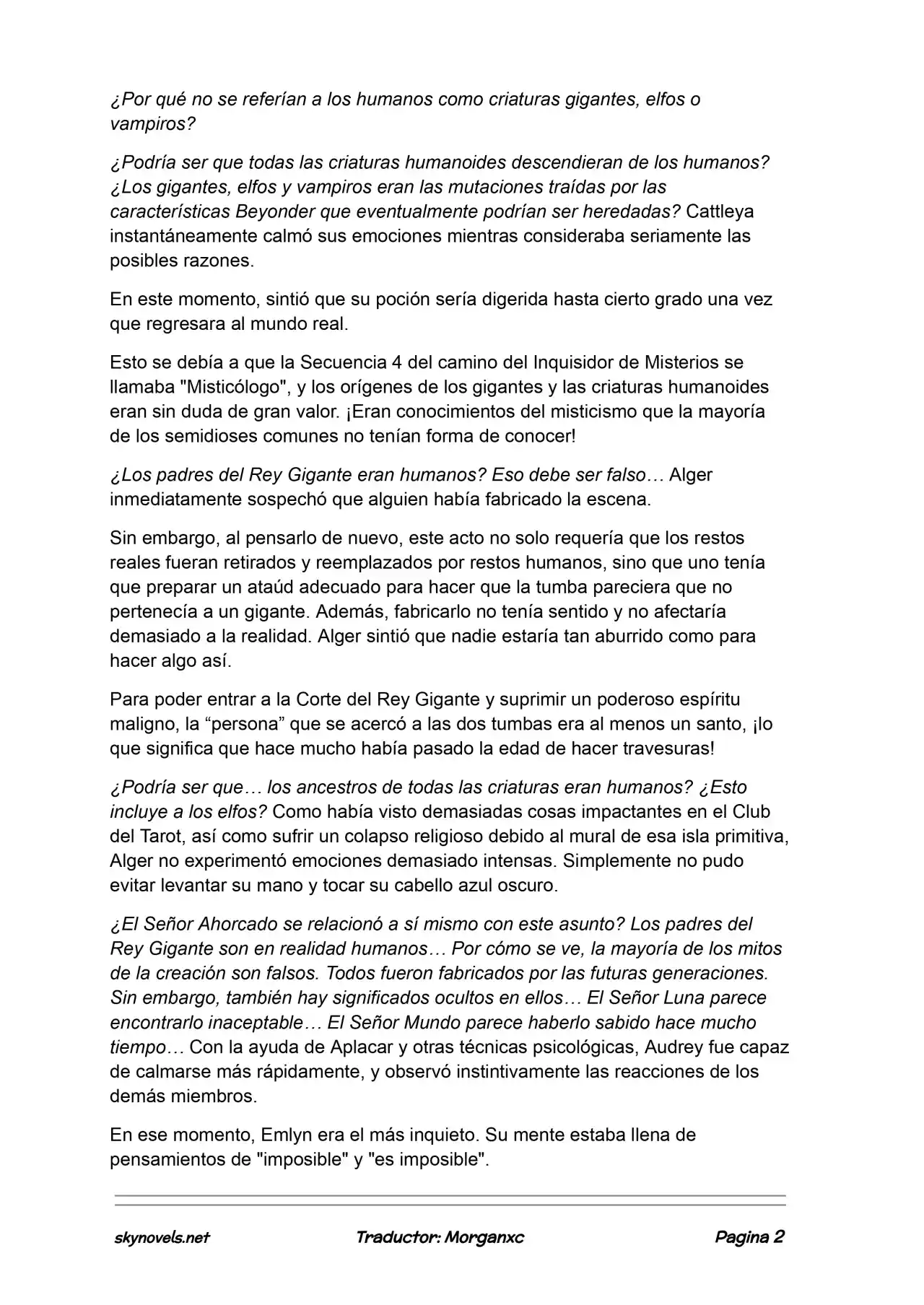 Lord Of The Mysteries (Novela) - Capítulo 1130 - Página 2 - LectorTMOo