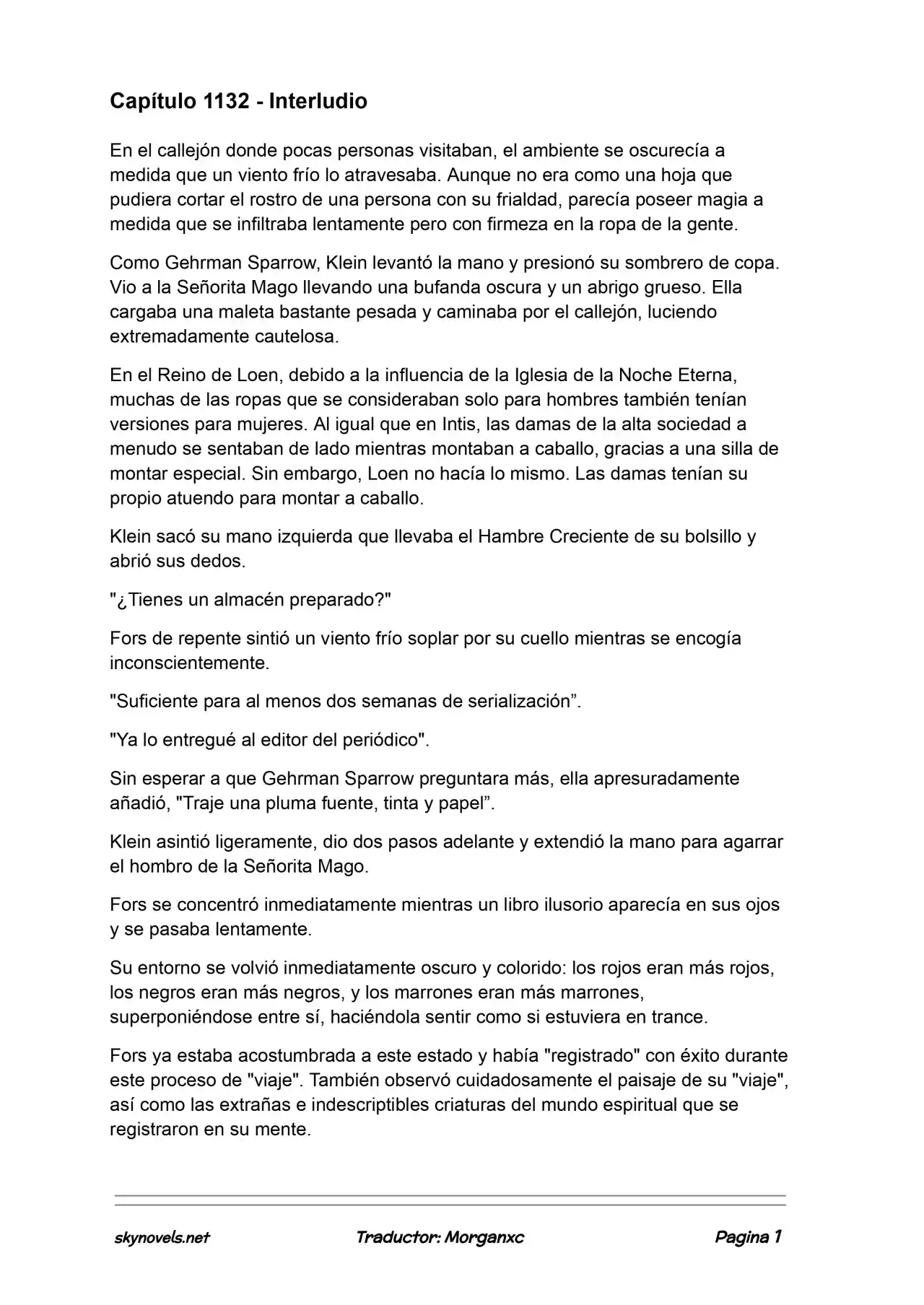 Lord Of The Mysteries (Novela) - Capítulo 1132 - Página 1 - LectorTMOo