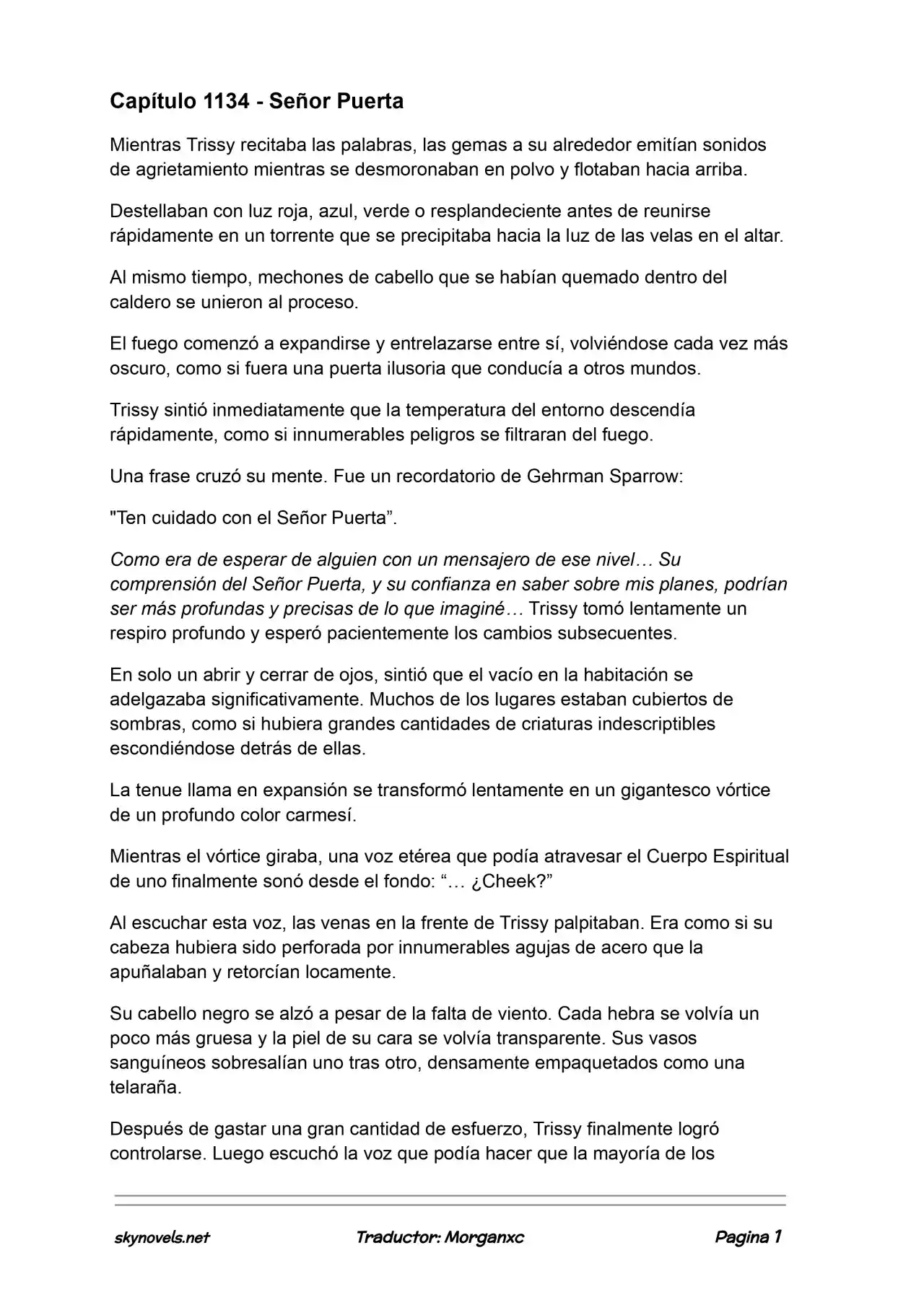 Lord Of The Mysteries (Novela) - Capítulo 1134 - Página 1 - LectorTMOo