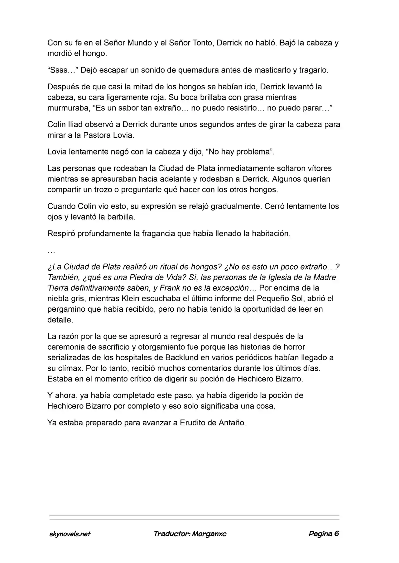 Lord Of The Mysteries (Novela) - Capítulo 1135 - Página 6 - LectorTMOo