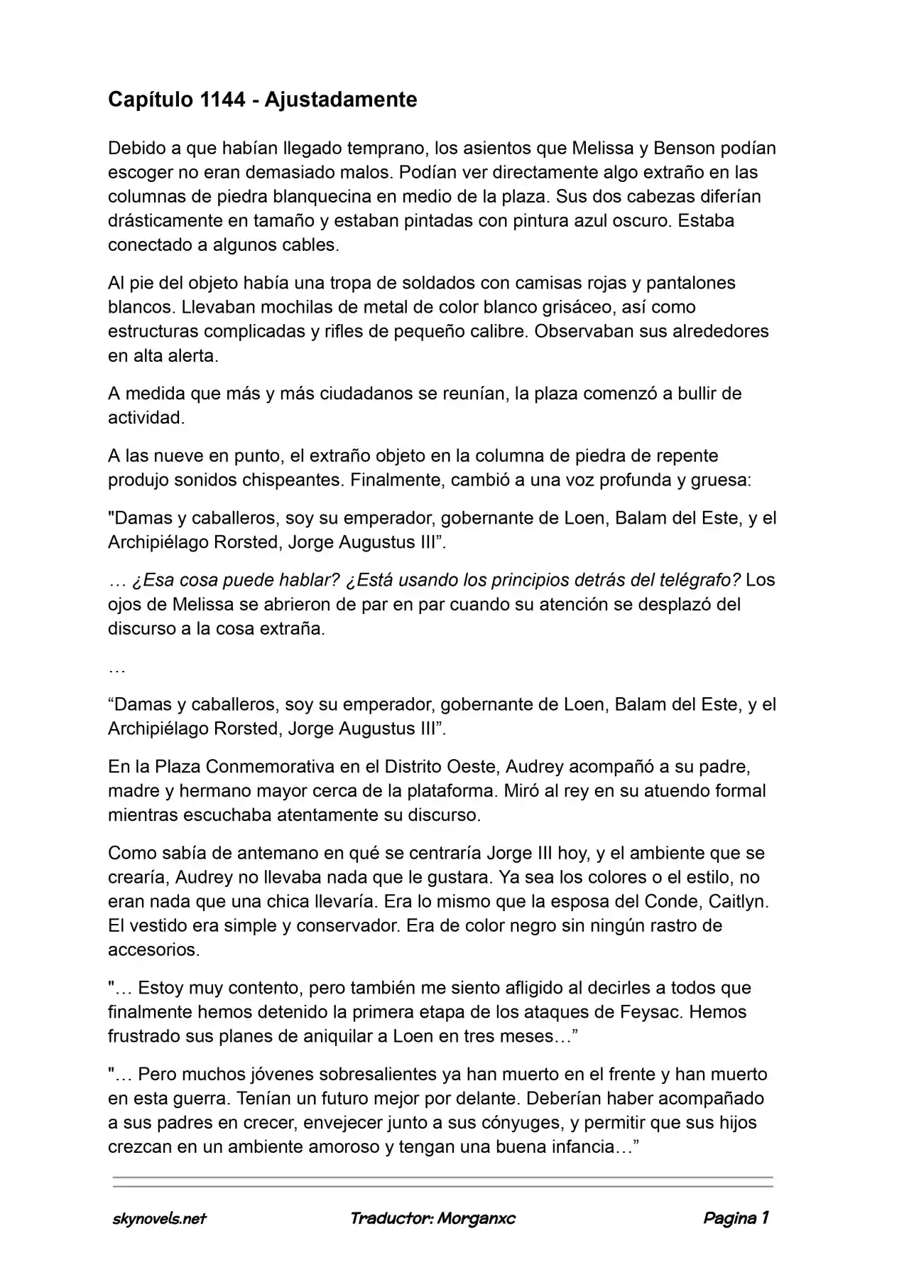 Lord Of The Mysteries (Novela) - Capítulo 1144 - Página 1 - LectorTMOo