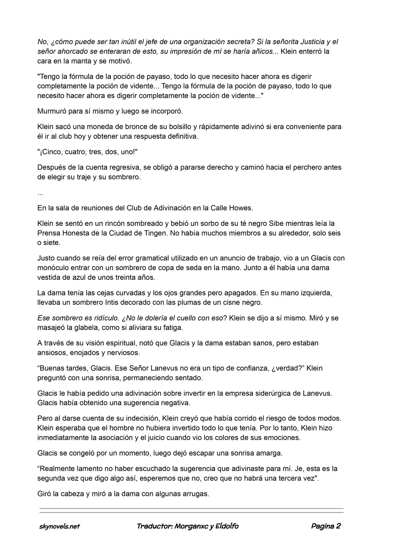 Lord Of The Mysteries (Novela) - Capítulo 115 - Página 2 - LectorTMOo