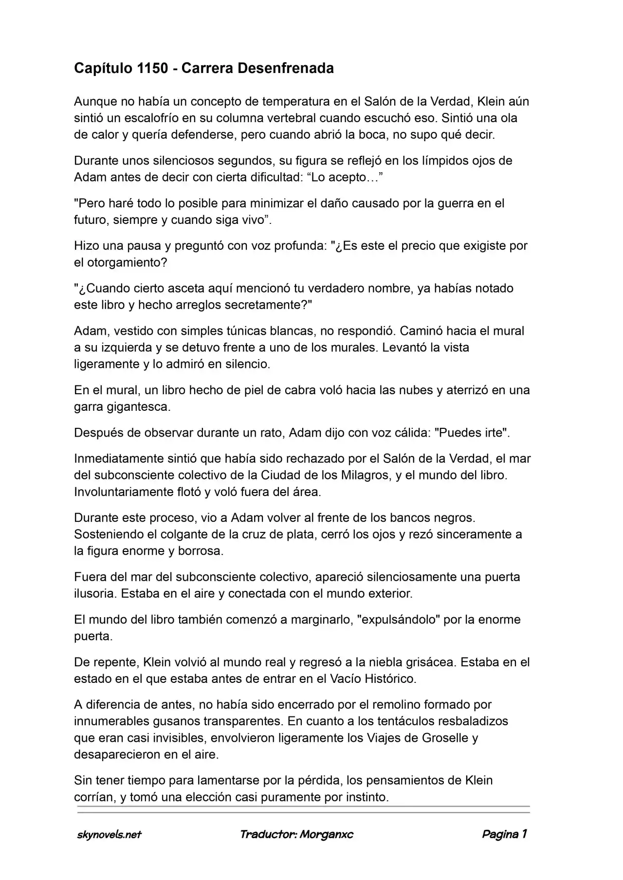Lord Of The Mysteries (Novela) - Capítulo 1150 - Página 1 - LectorTMOo