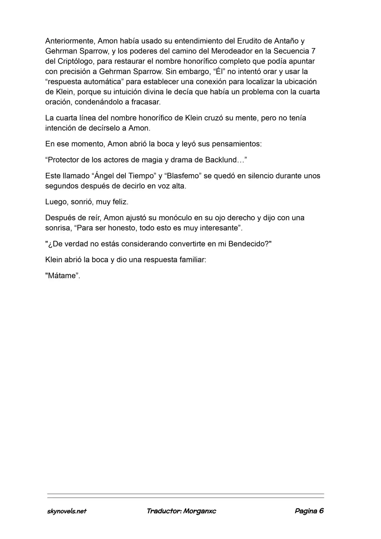 Lord Of The Mysteries (Novela) - Capítulo 1151 - Página 6 - LectorTMOo