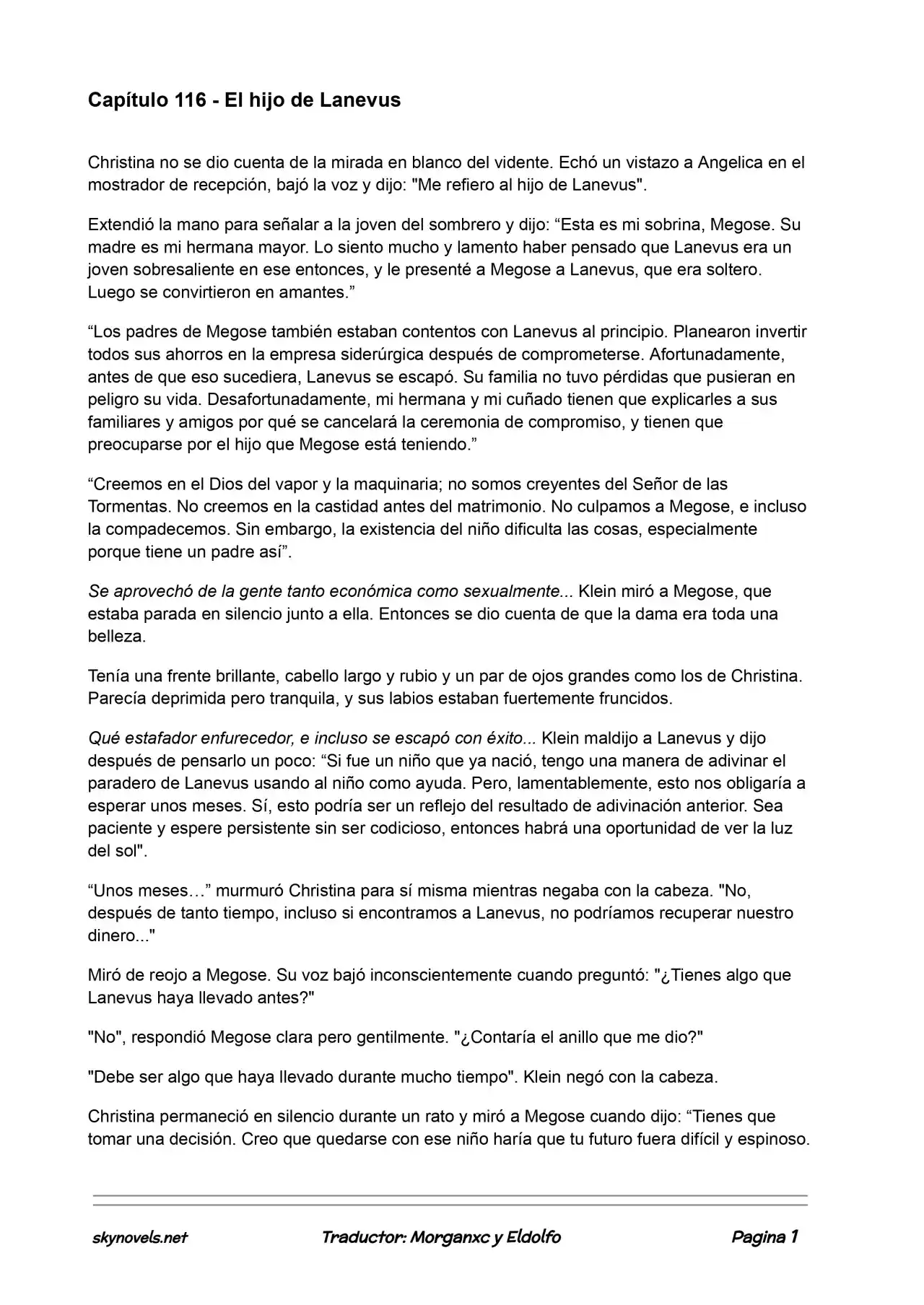 Lord Of The Mysteries (Novela) - Capítulo 116 - Página 1 - LectorTMOo
