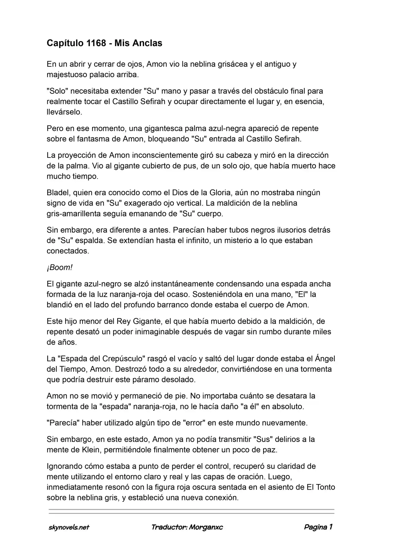 Lord Of The Mysteries (Novela) - Capítulo 1168 - Página 1 - LectorTMOo