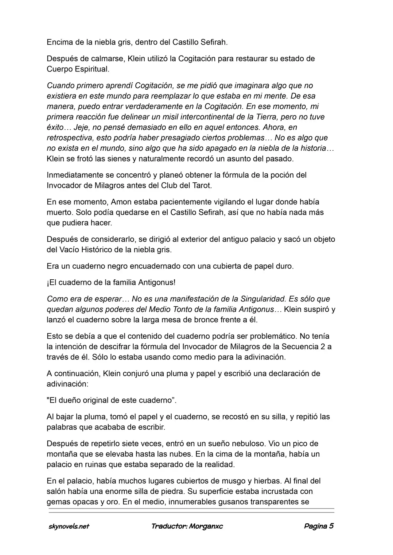 Lord Of The Mysteries (Novela) - Capítulo 1170 - Página 5 - LectorTMOo