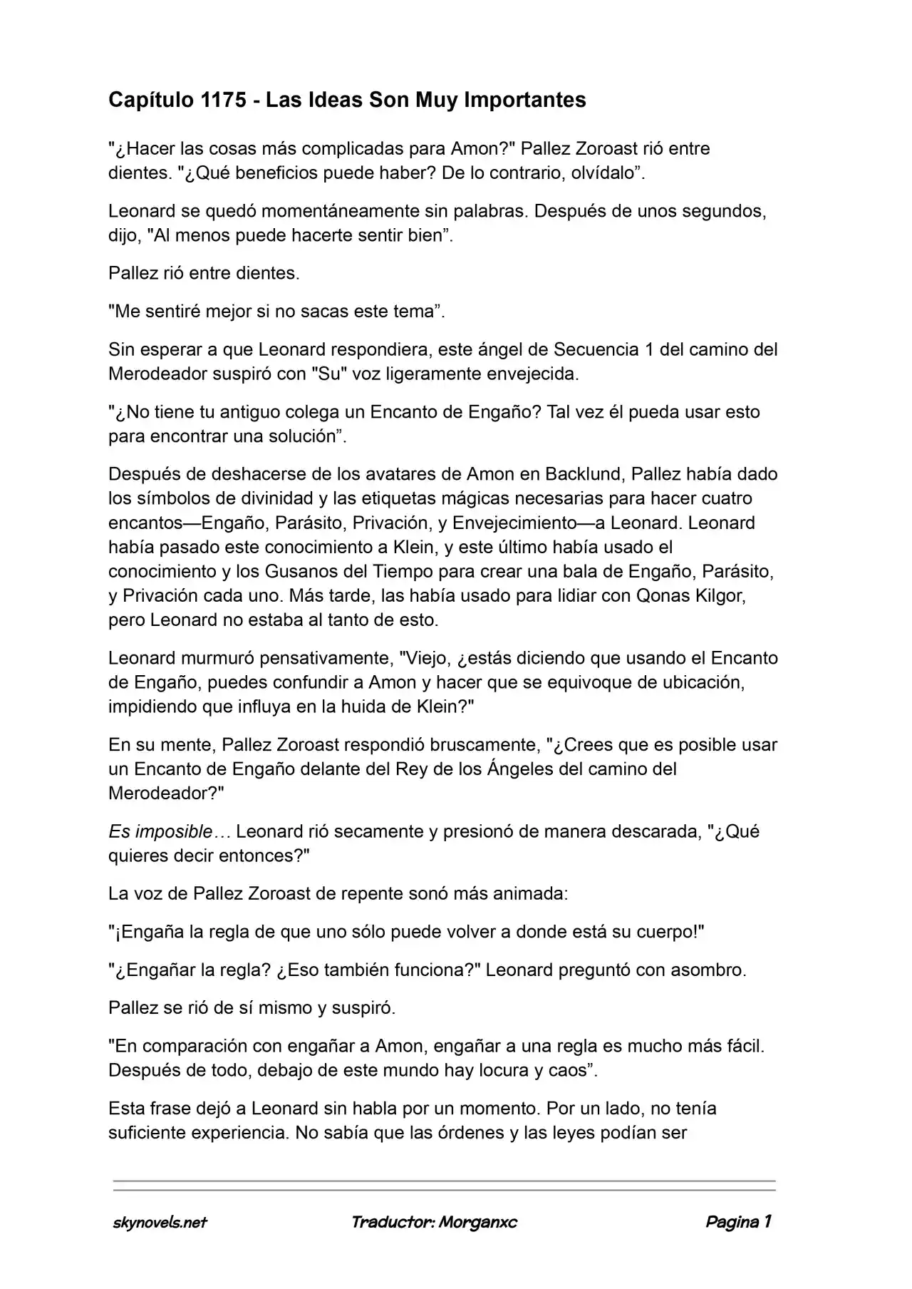 Lord Of The Mysteries (Novela) - Capítulo 1175 - Página 1 - LectorTMOo