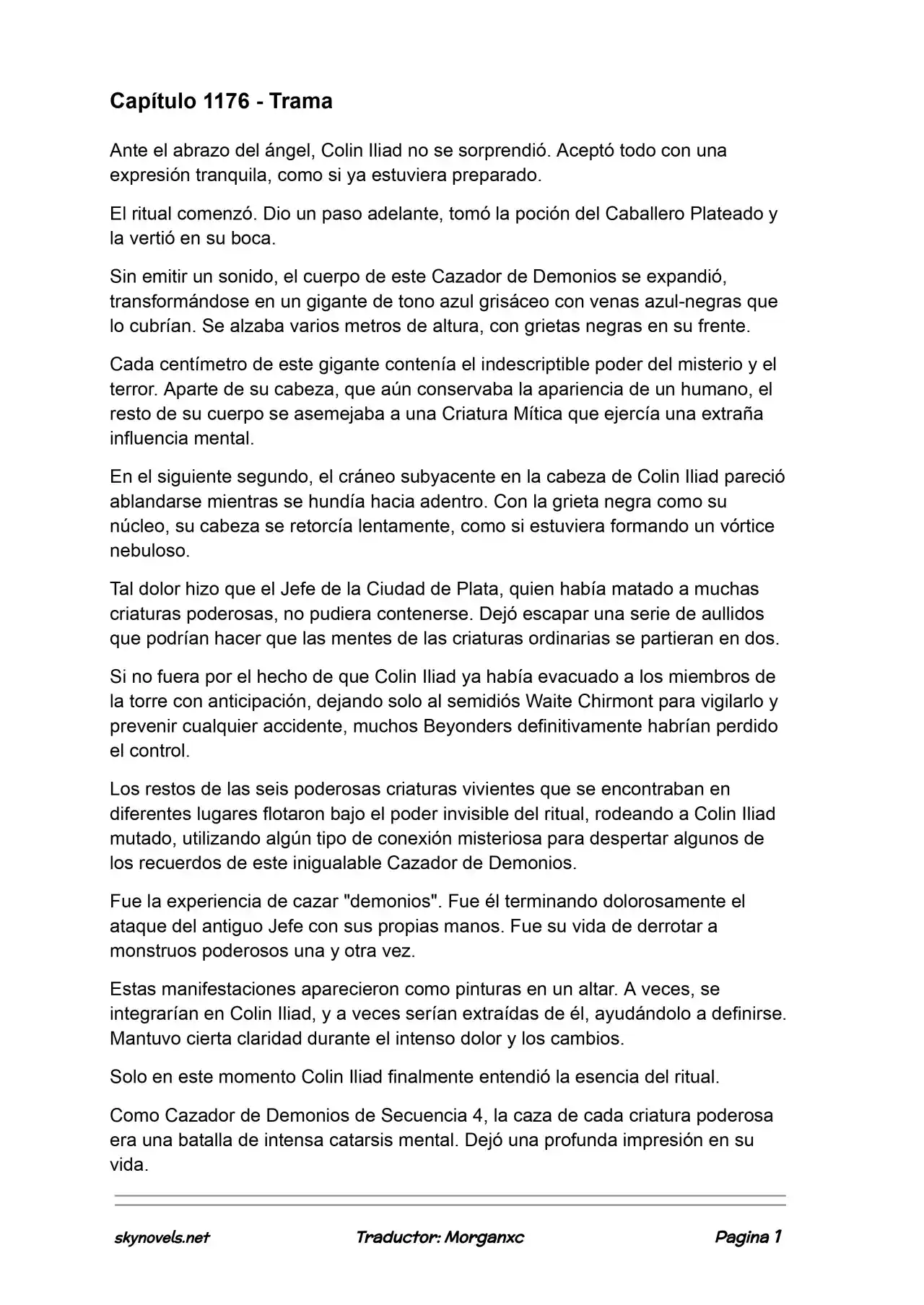 Lord Of The Mysteries (Novela) - Capítulo 1176 - Página 1 - LectorTMOo