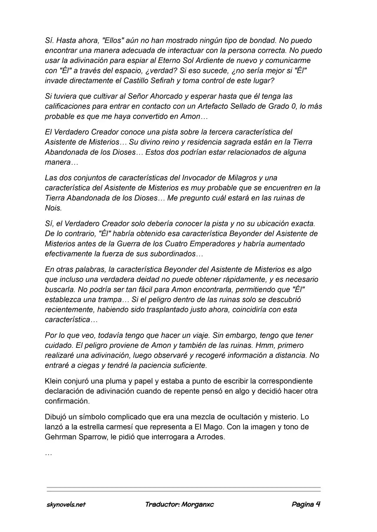 Lord Of The Mysteries (Novela) - Capítulo 1178 - Página 4 - LectorTMOo