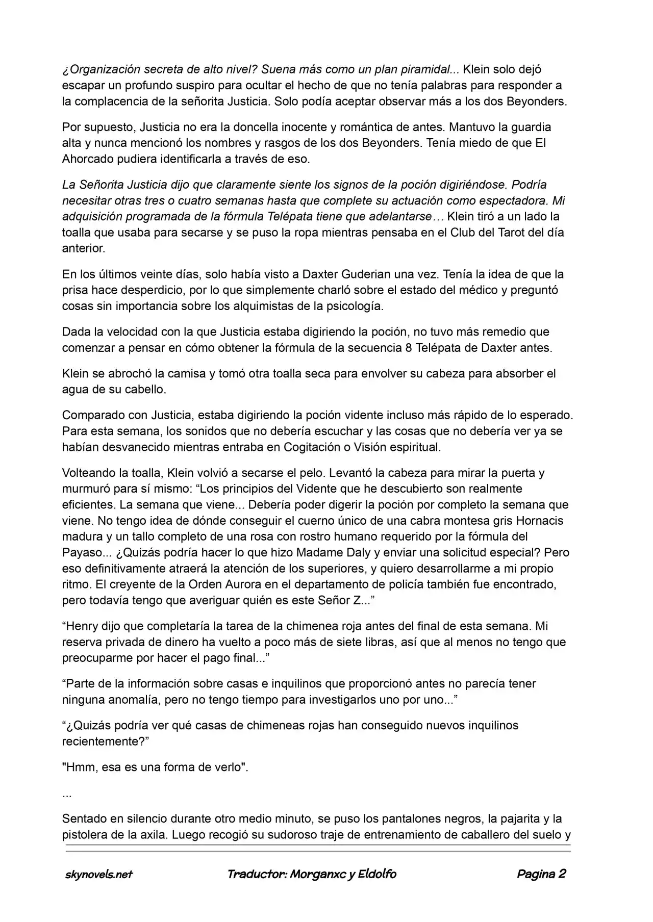 Lord Of The Mysteries (Novela) - Capítulo 118 - Página 2 - LectorTMOo