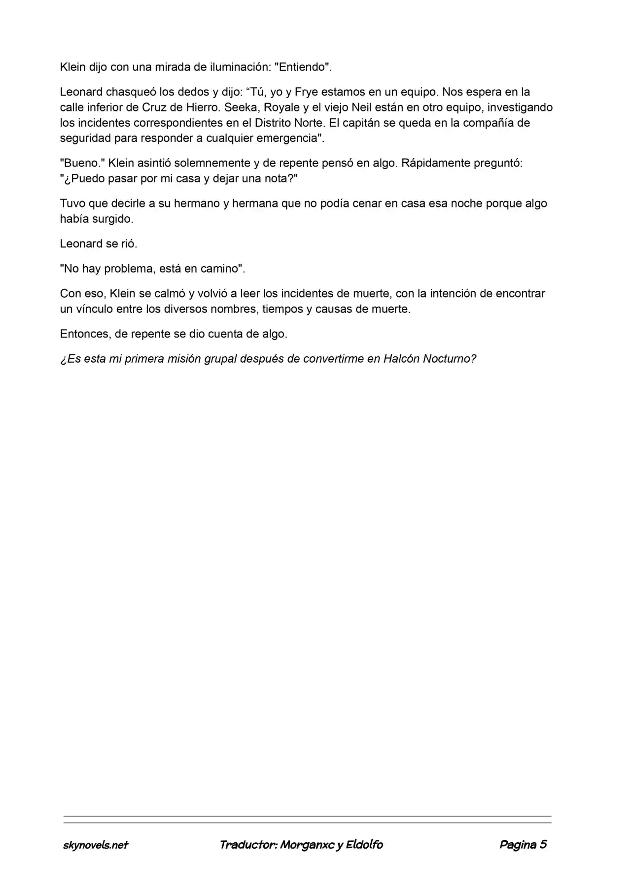 Lord Of The Mysteries (Novela) - Capítulo 118 - Página 5 - LectorTMOo
