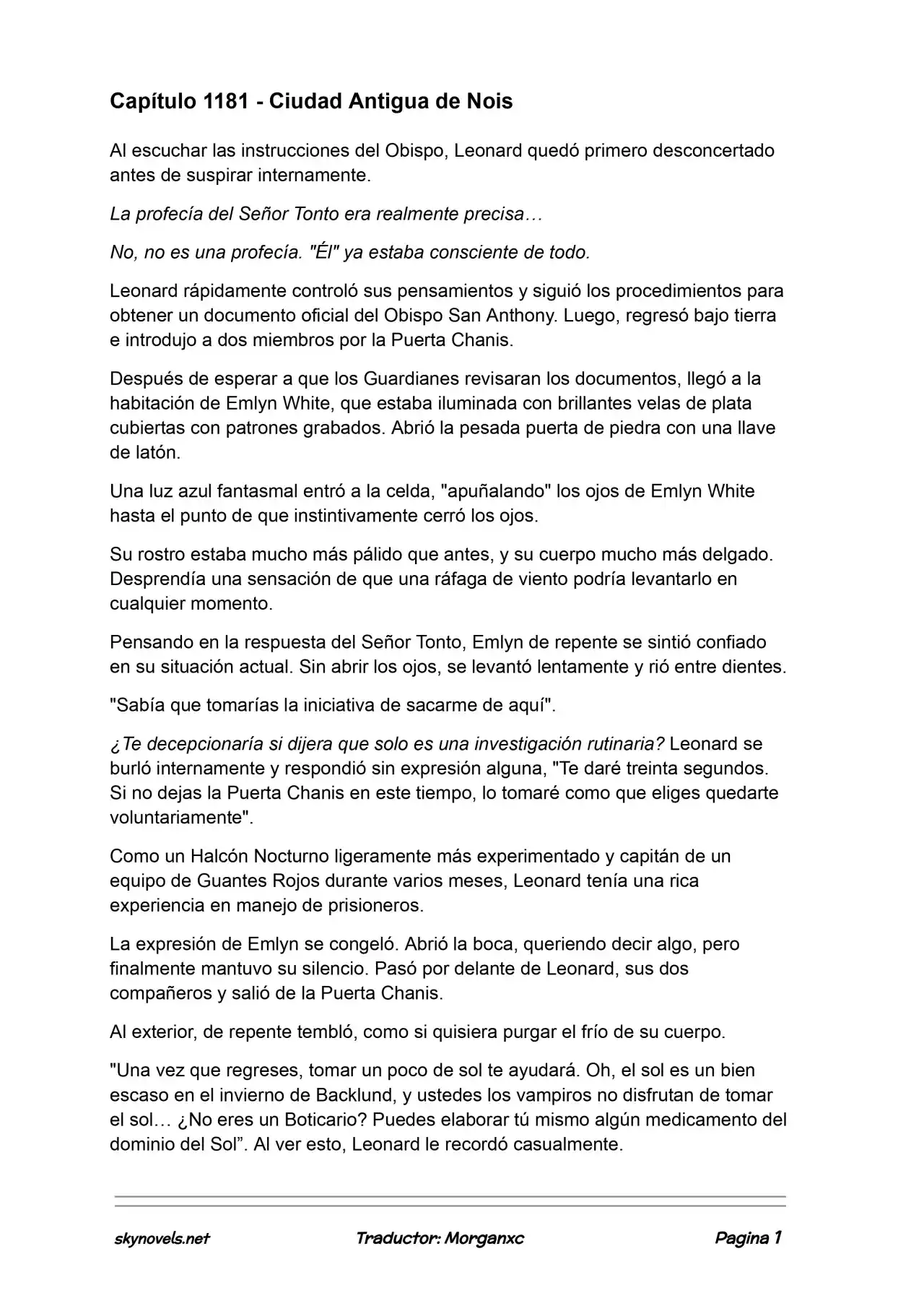 Lord Of The Mysteries (Novela) - Capítulo 1181 - Página 1 - LectorTMOo