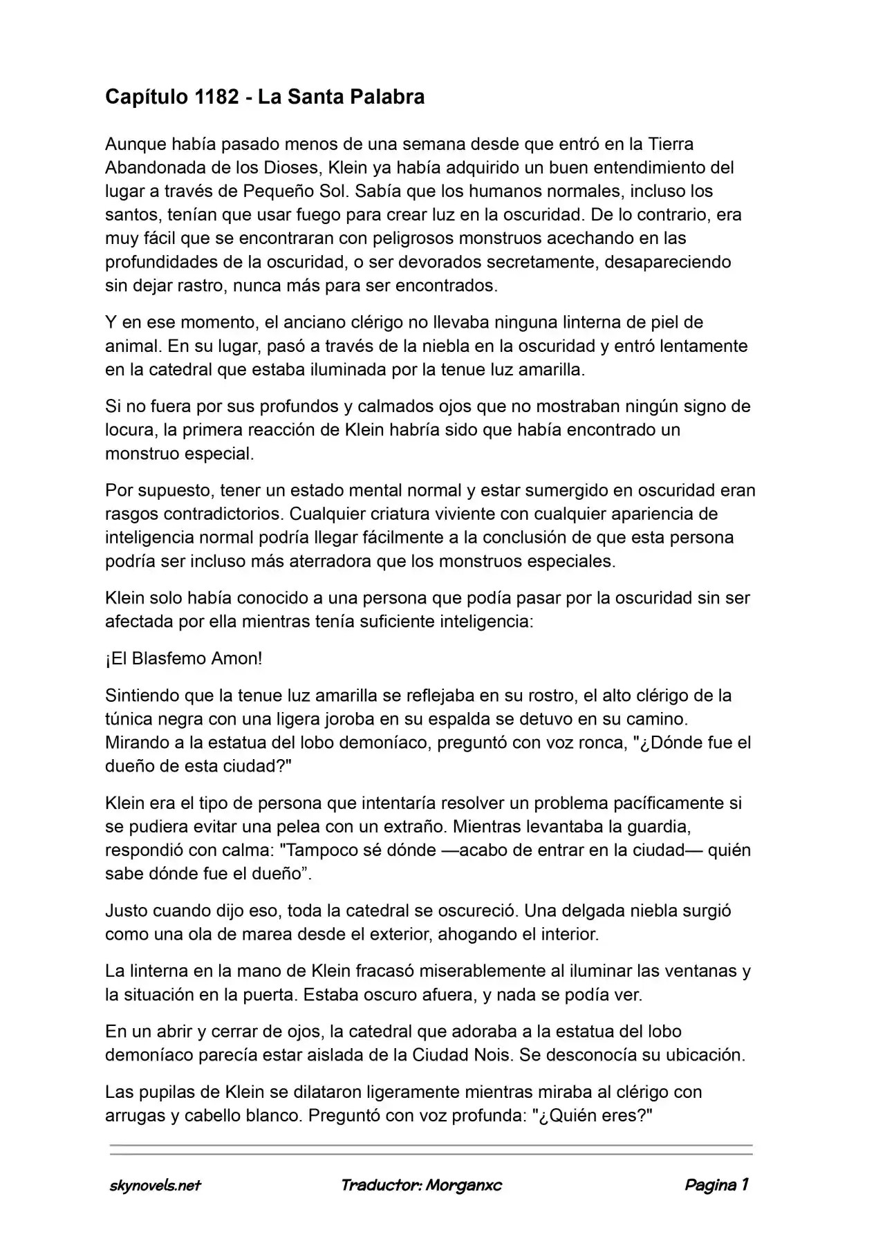 Lord Of The Mysteries (Novela) - Capítulo 1182 - Página 1 - LectorTMOo