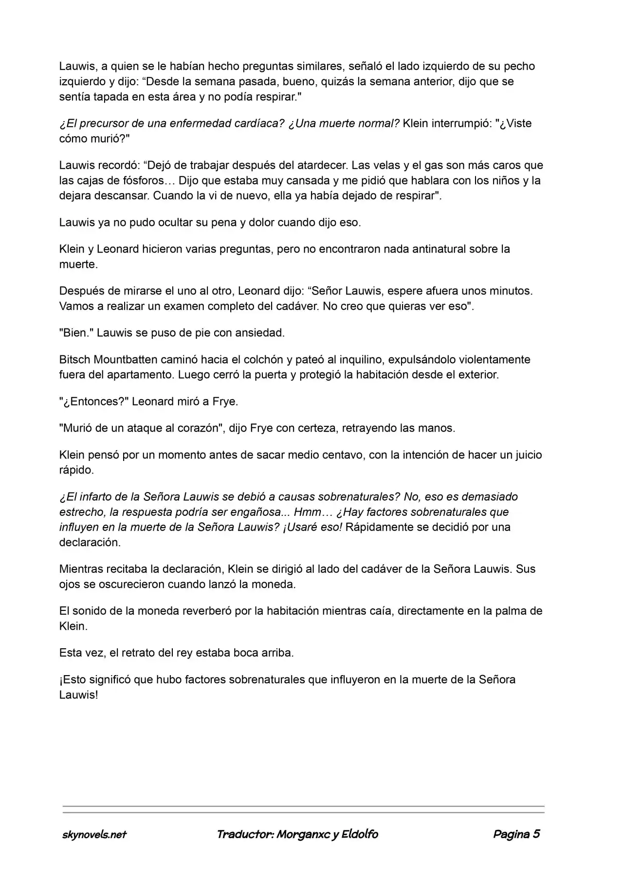 Lord Of The Mysteries (Novela) - Capítulo 119 - Página 5 - LectorTMOo