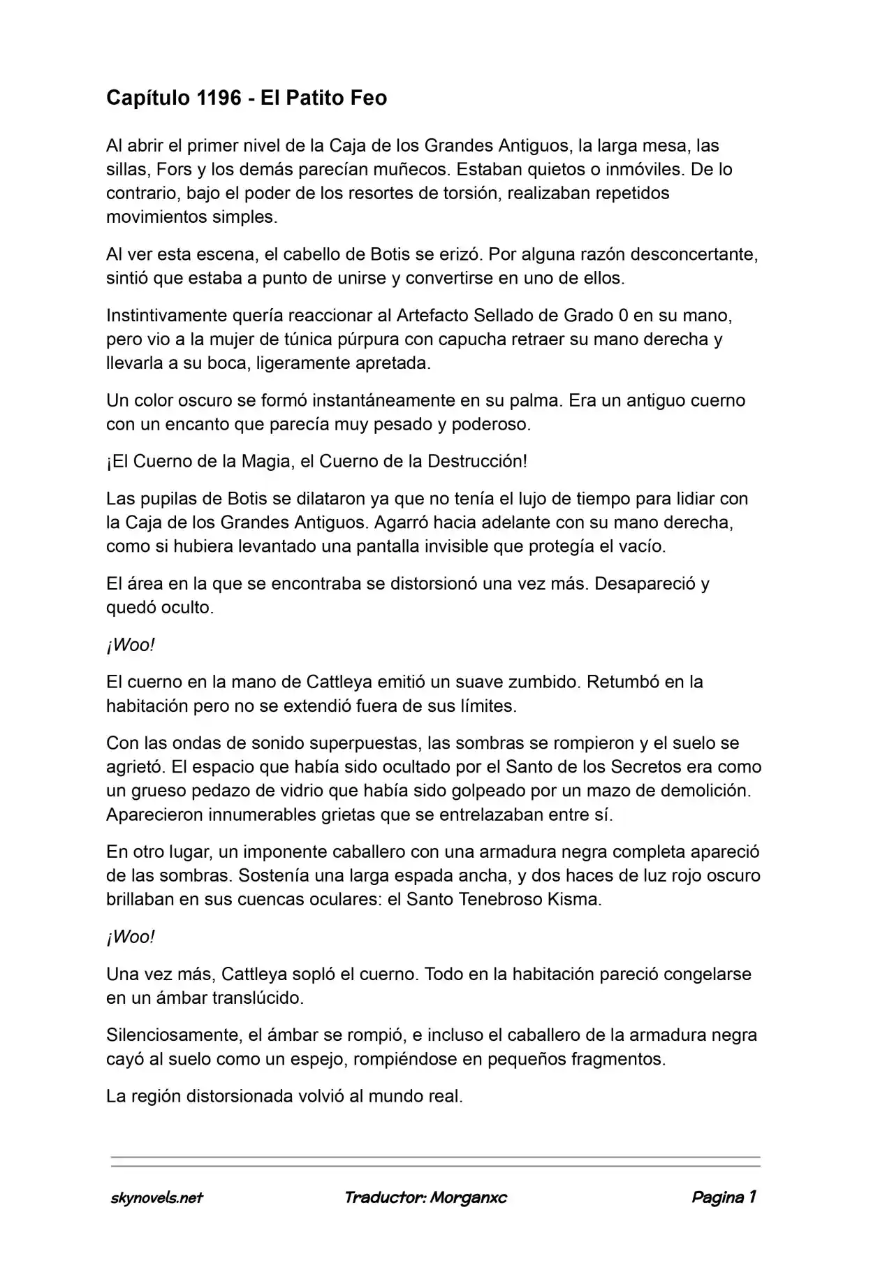 Lord Of The Mysteries (Novela) - Capítulo 1196 - Página 1 - LectorTMOo