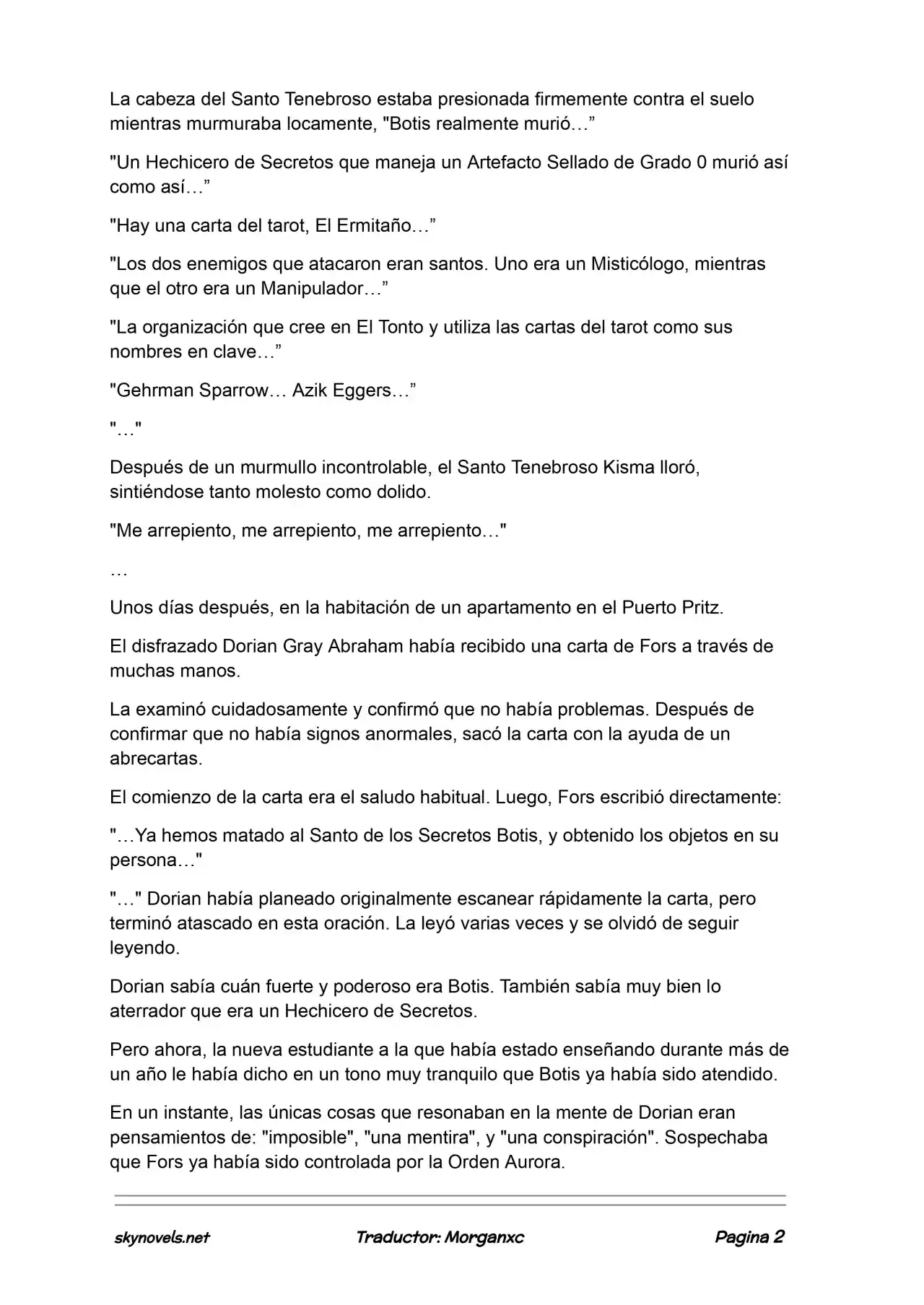 Lord Of The Mysteries (Novela) - Capítulo 1204 - Página 2 - LectorTMOo