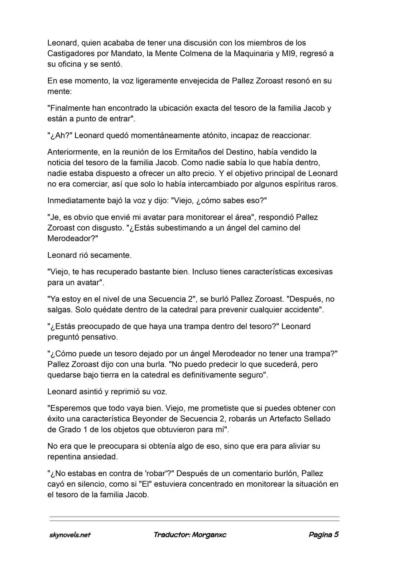 Lord Of The Mysteries (Novela) - Capítulo 1204 - Página 5 - LectorTMOo