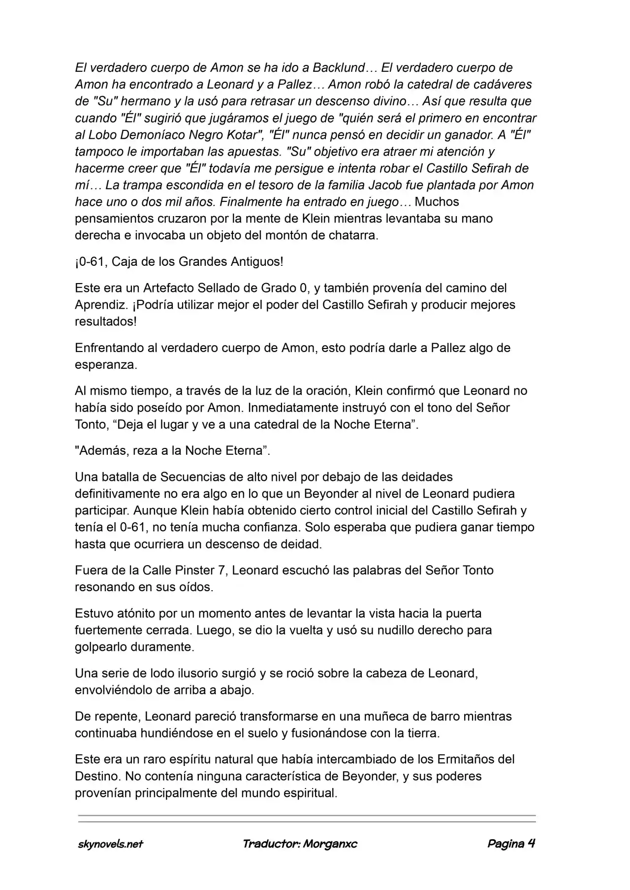 Lord Of The Mysteries (Novela) - Capítulo 1205 - Página 4 - LectorTMOo
