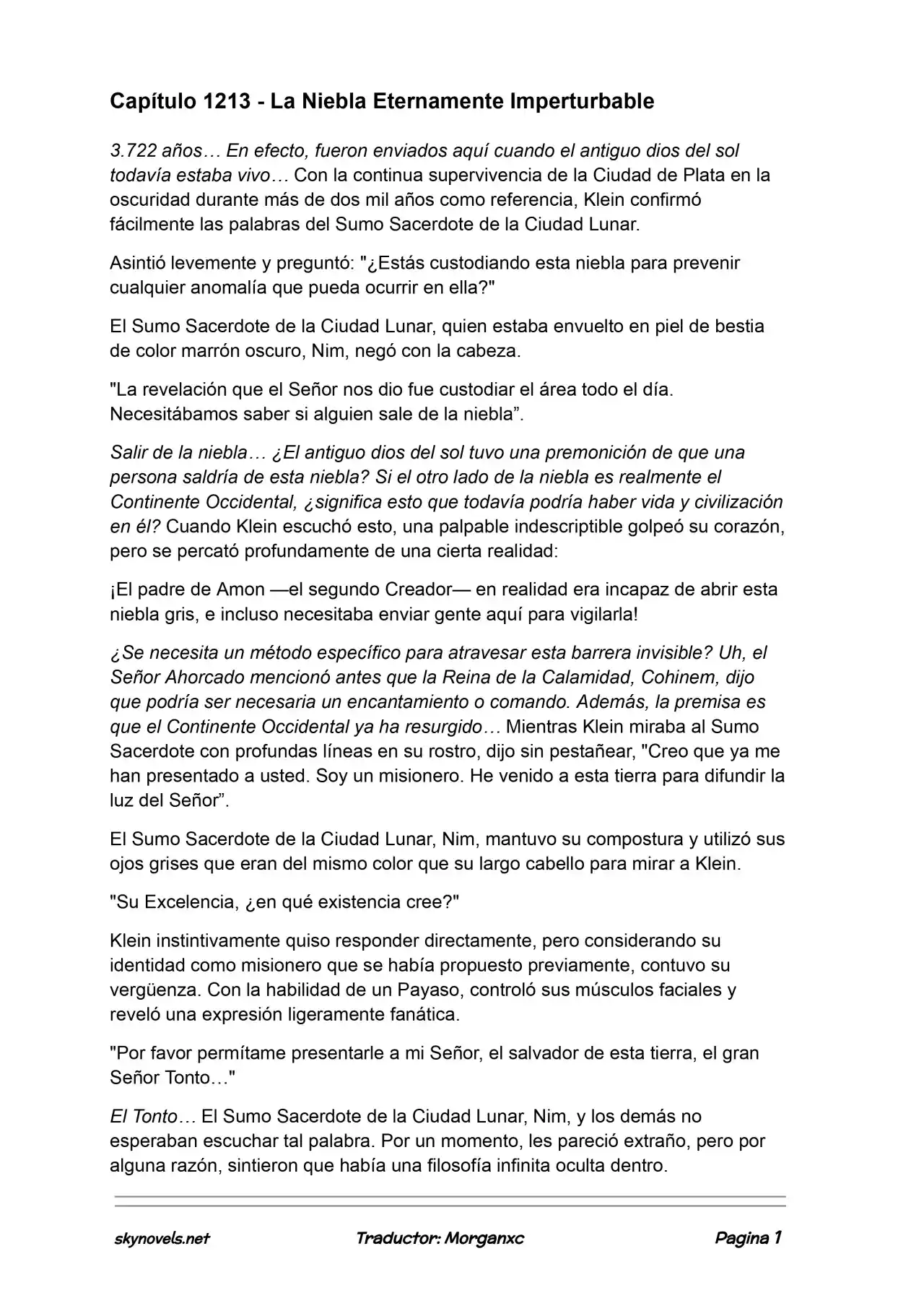 Lord Of The Mysteries (Novela) - Capítulo 1213 - Página 1 - LectorTMOo