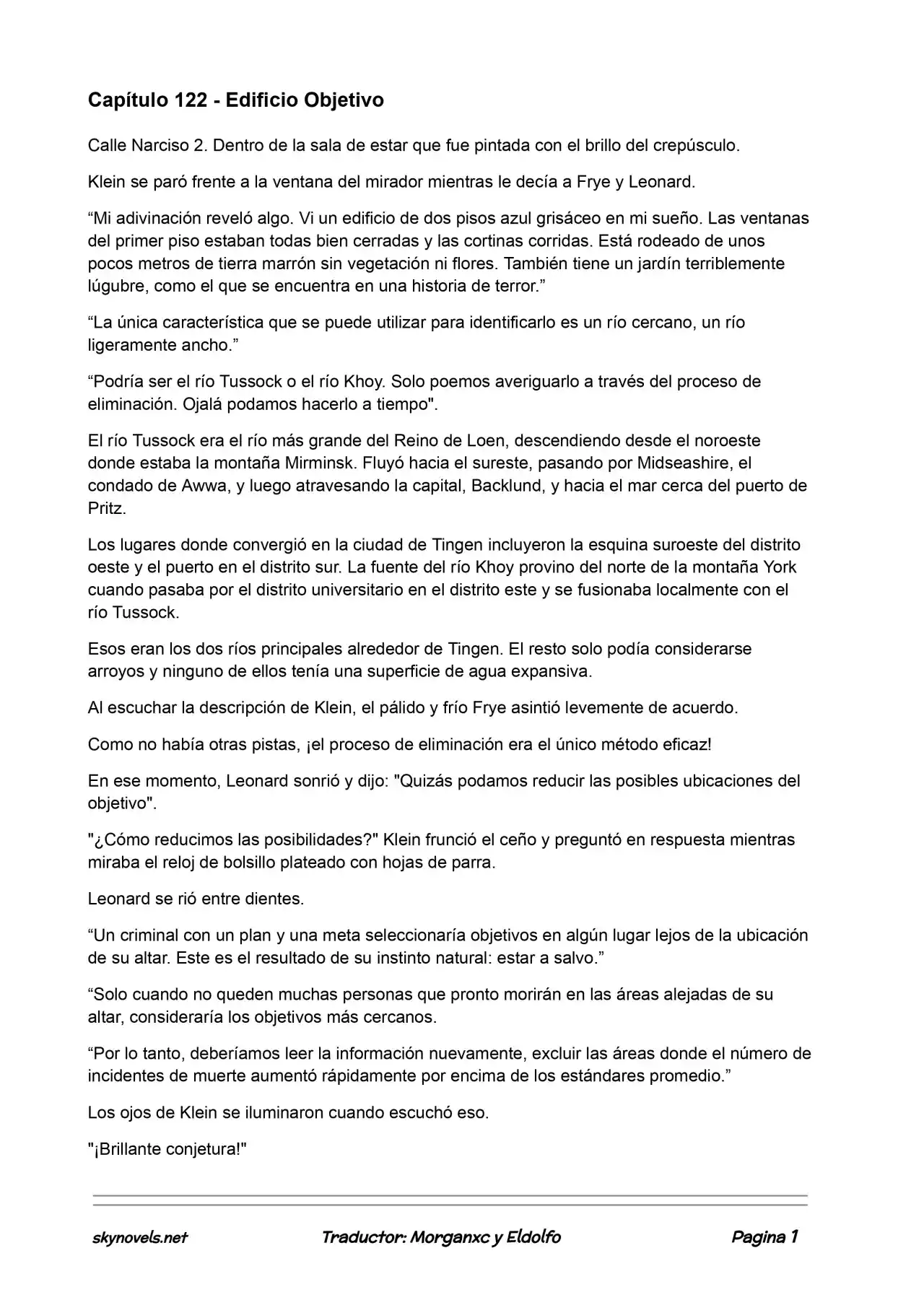 Lord Of The Mysteries (Novela) - Capítulo 122 - Página 1 - LectorTMOo