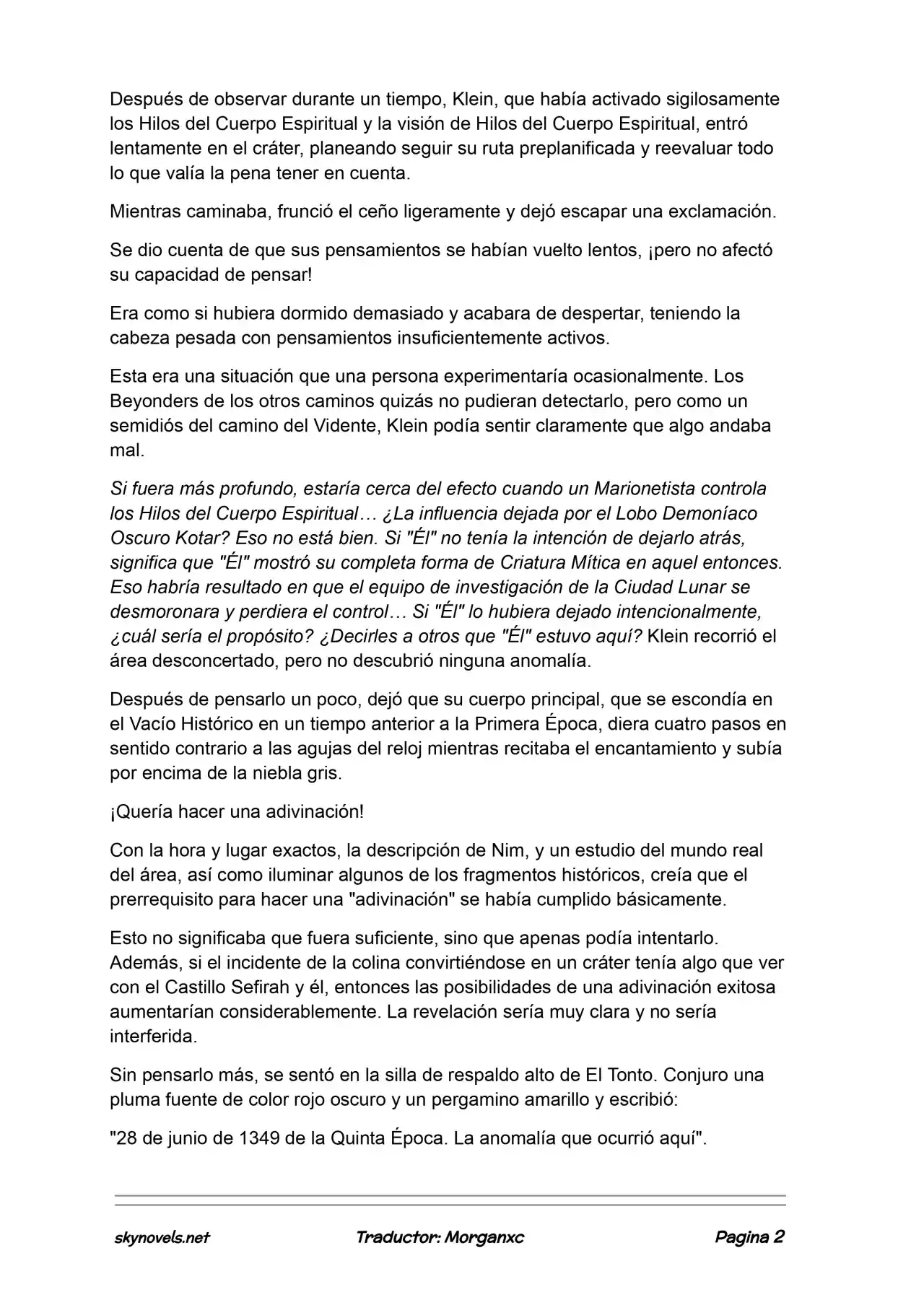 Lord Of The Mysteries (Novela) - Capítulo 1220 - Página 2 - LectorTMOo