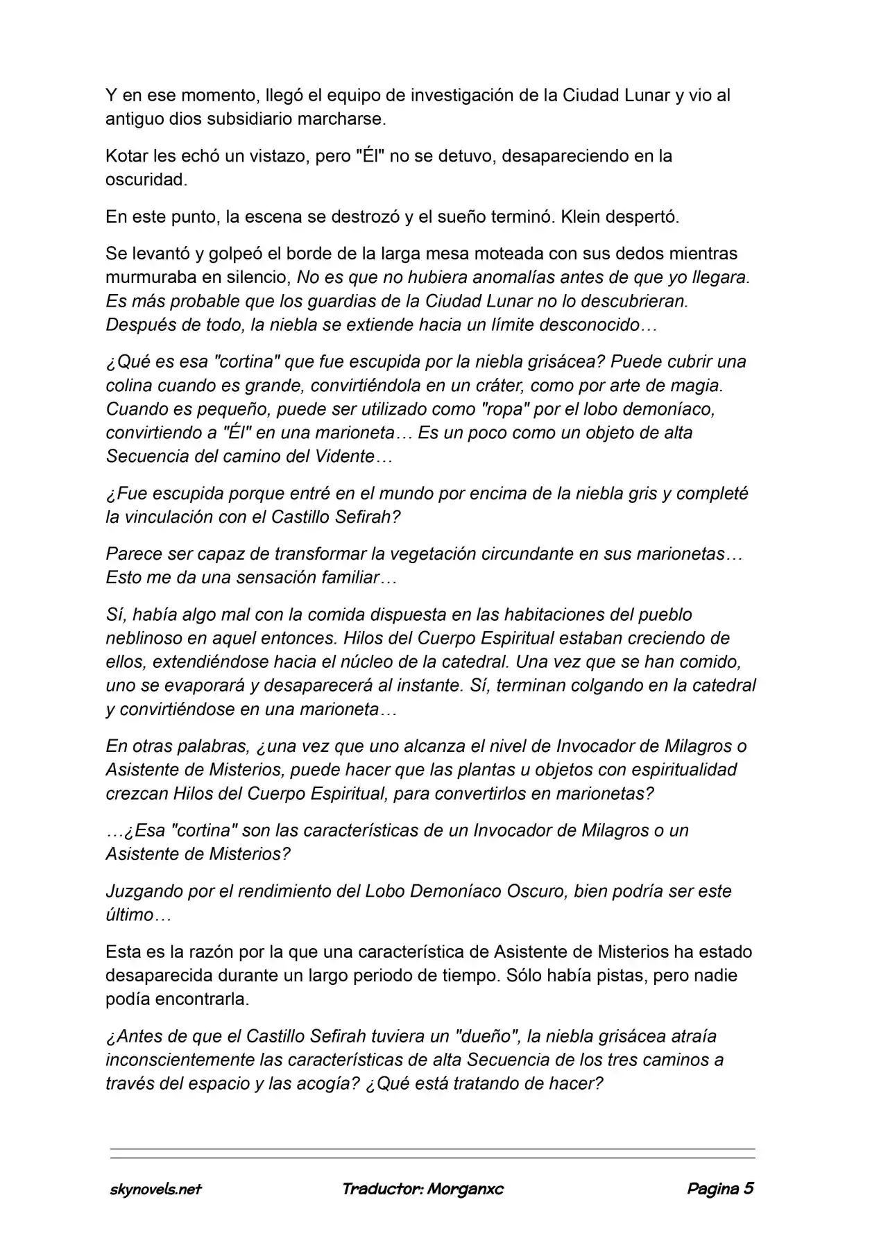 Lord Of The Mysteries (Novela) - Capítulo 1220 - Página 5 - LectorTMOo