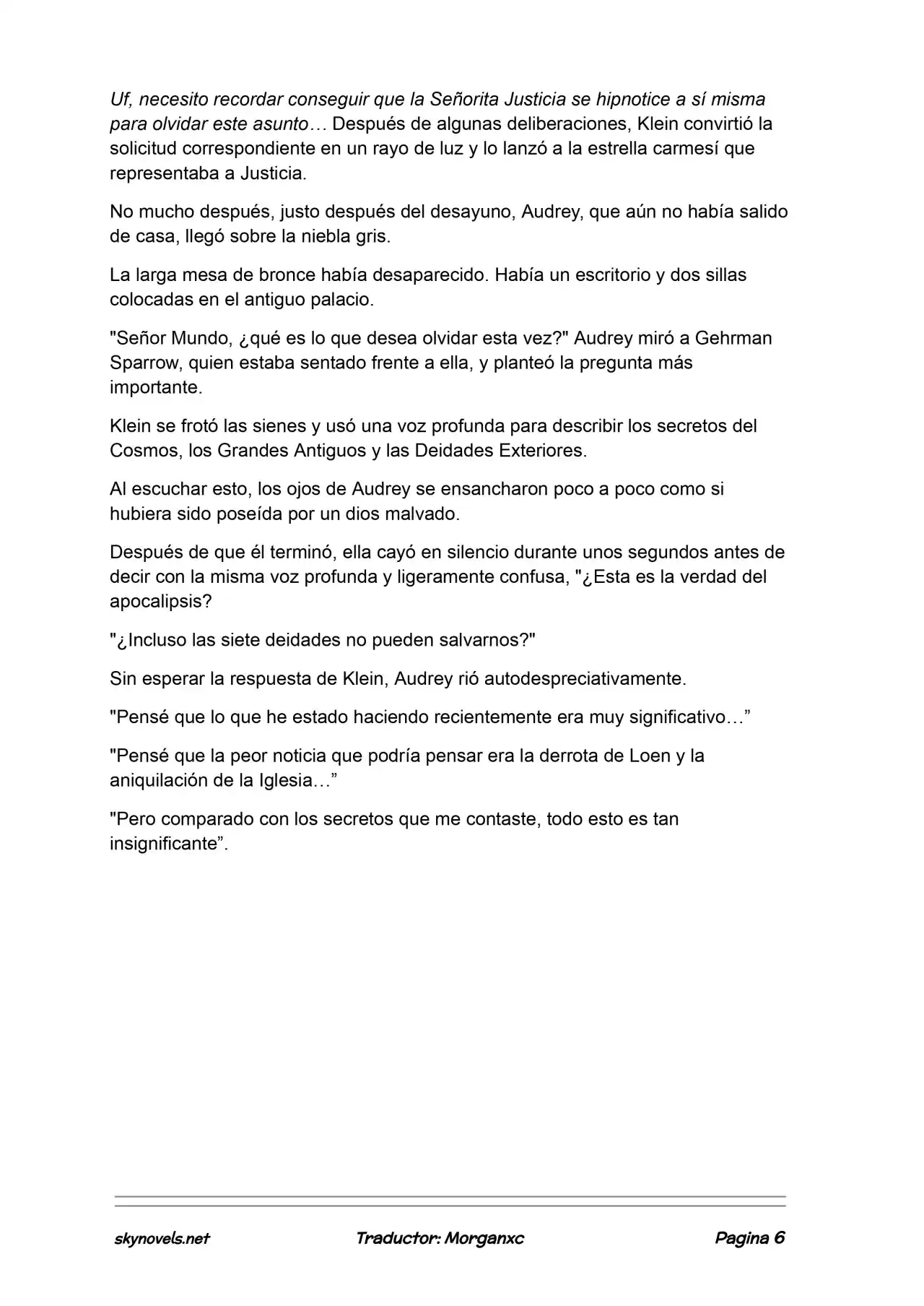 Lord Of The Mysteries (Novela) - Capítulo 1224 - Página 6 - LectorTMOo