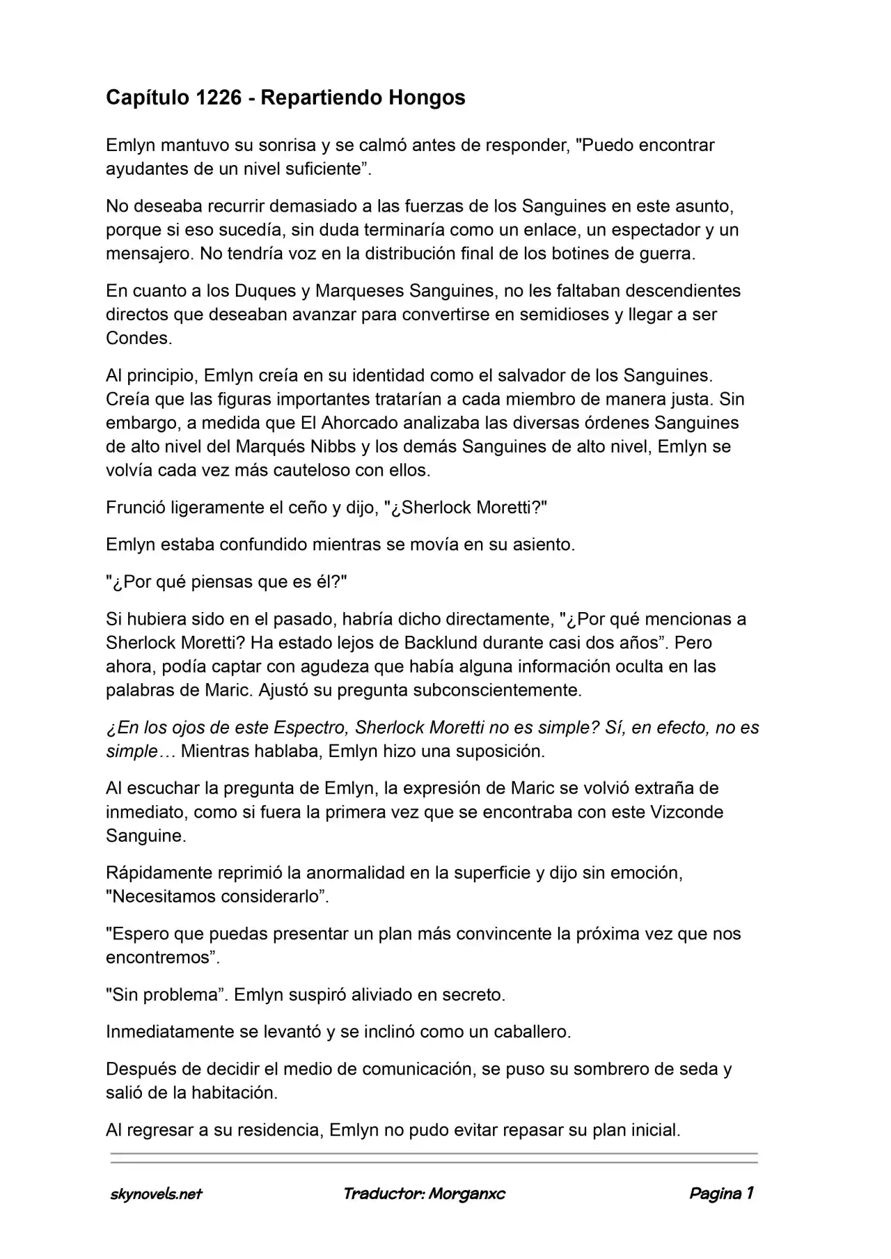Lord Of The Mysteries (Novela) - Capítulo 1226 - Página 1 - LectorTMOo