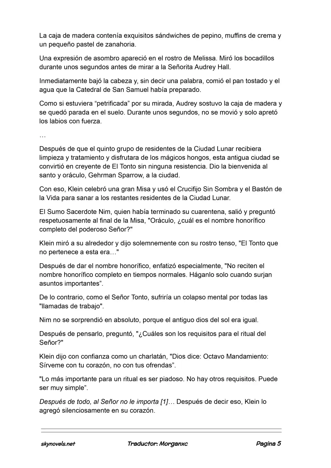 Lord Of The Mysteries (Novela) - Capítulo 1226 - Página 5 - LectorTMOo