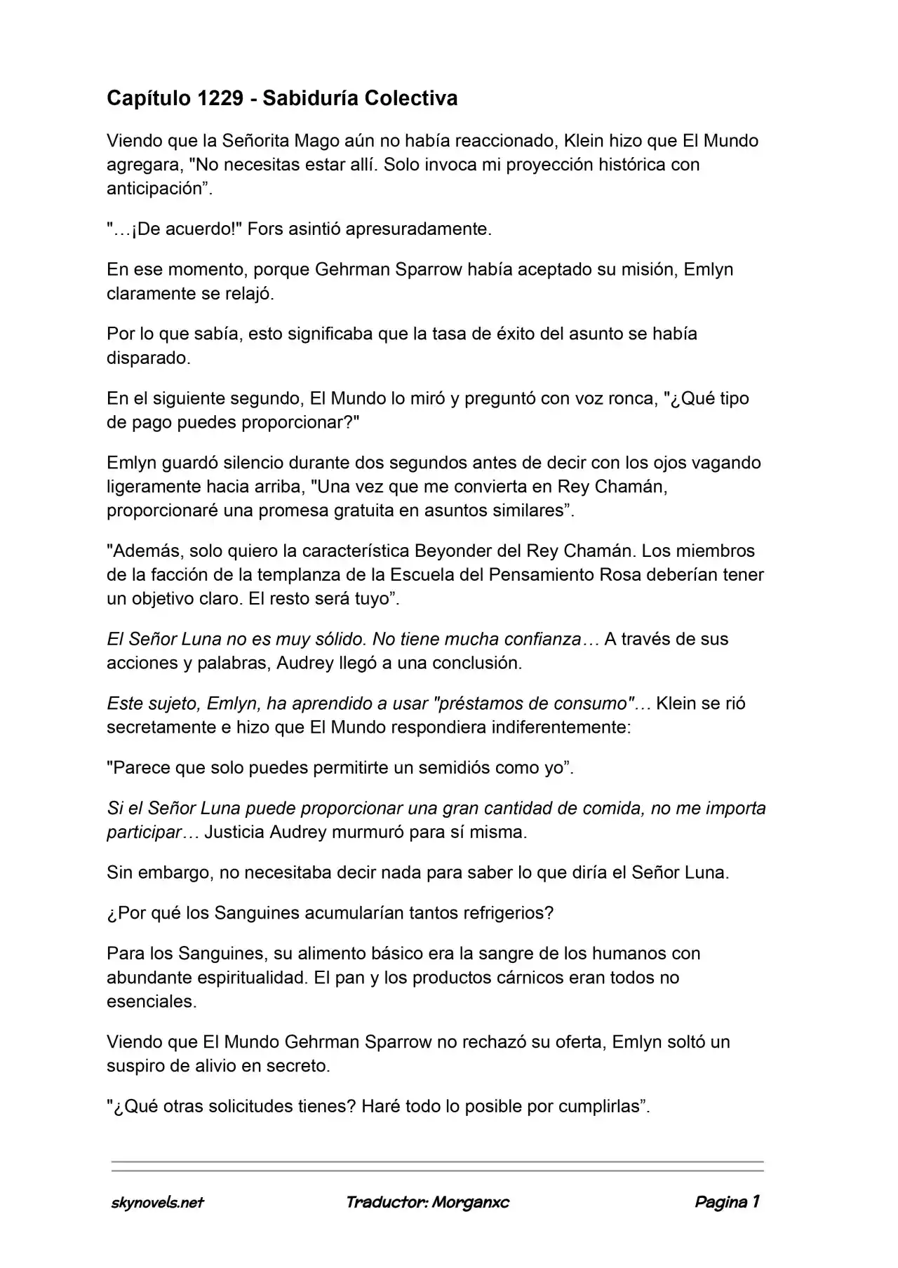 Lord Of The Mysteries (Novela) - Capítulo 1229 - Página 1 - LectorTMOo