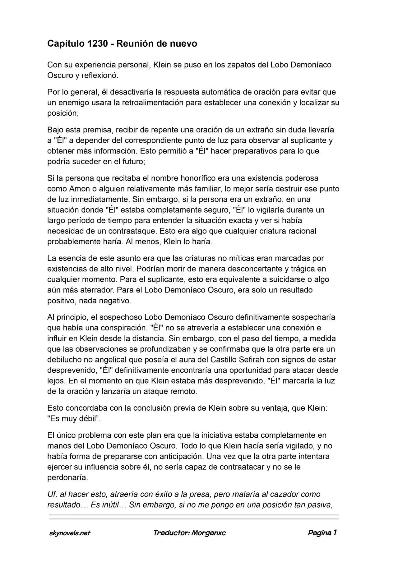 Lord Of The Mysteries (Novela) - Capítulo 1230 - Página 1 - LectorTMOo