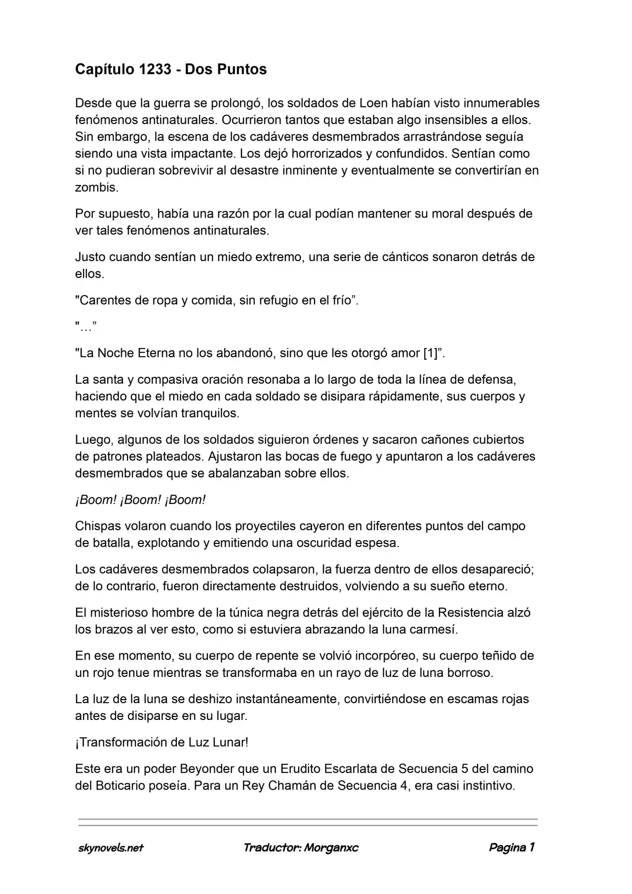 Lord Of The Mysteries (Novela) - Capítulo 1233 - Página 1 - LectorTMOo