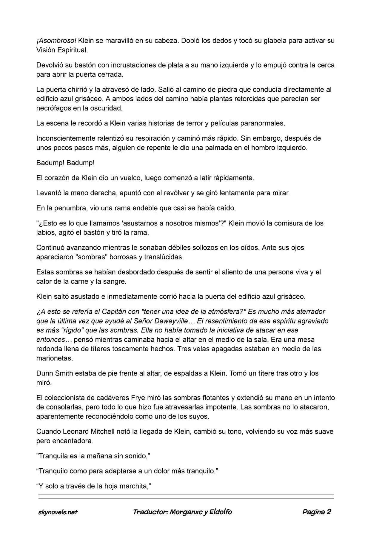 Lord Of The Mysteries (Novela) - Capítulo 124 - Página 2 - LectorTMOo