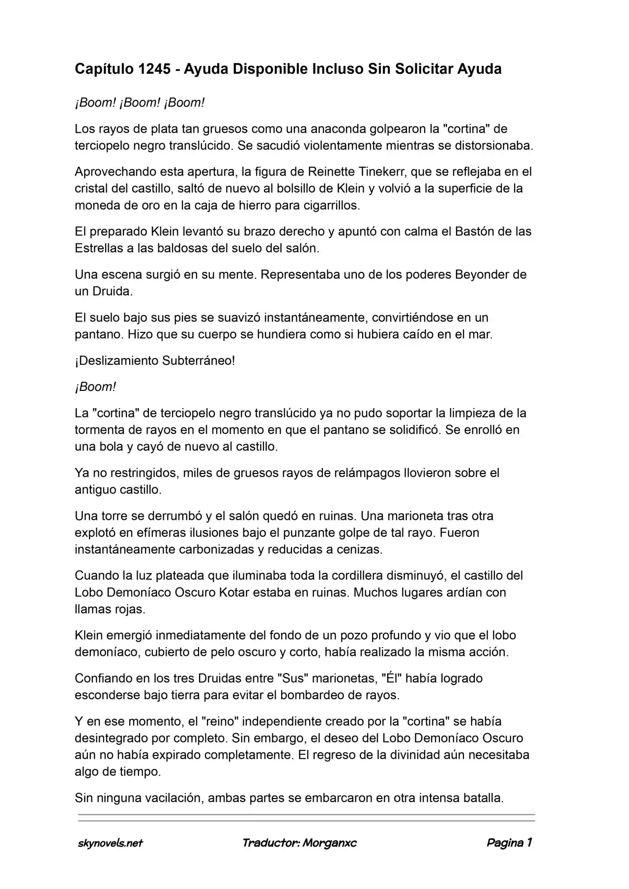 Lord Of The Mysteries (Novela) - Capítulo 1245 - Página 1 - LectorTMOo