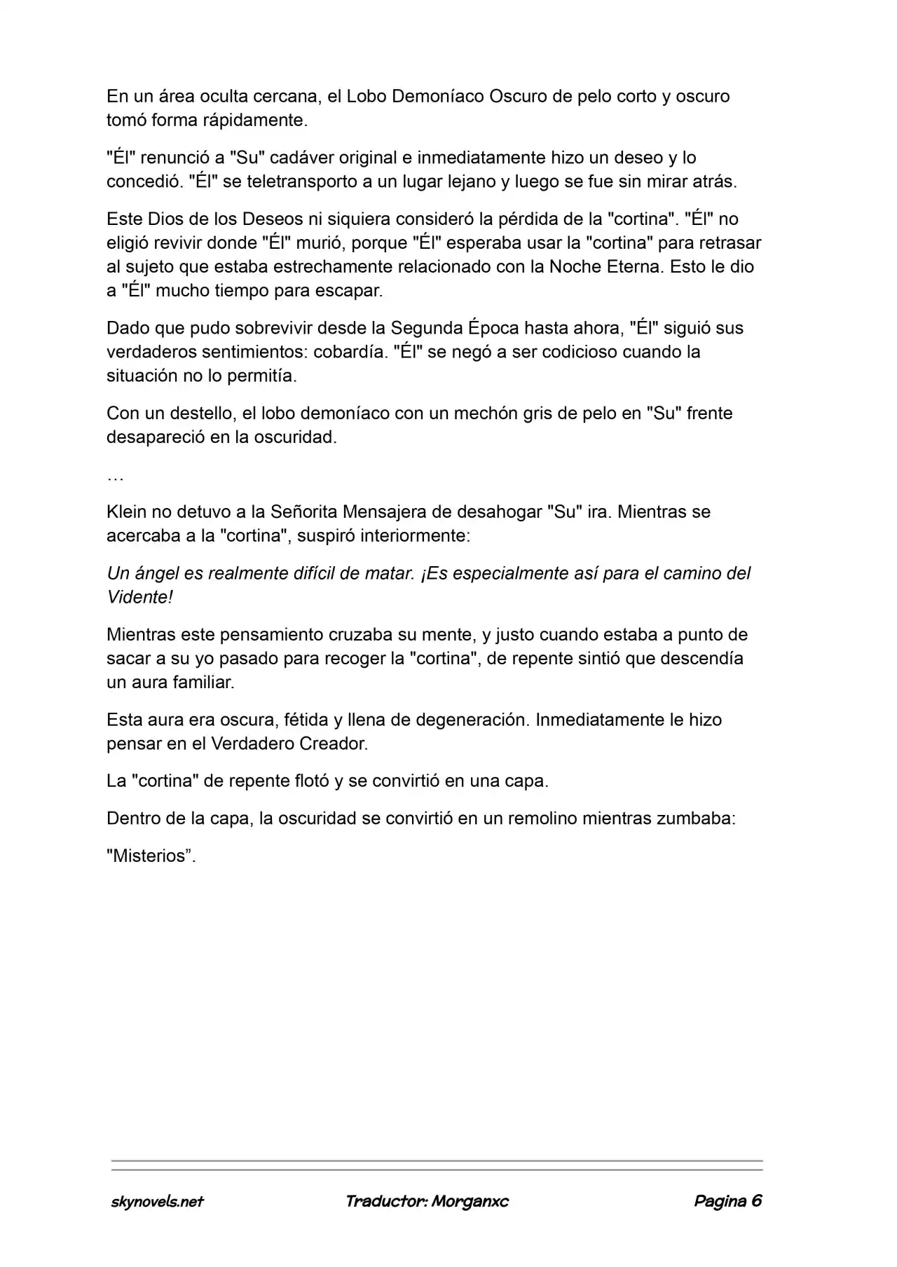 Lord Of The Mysteries (Novela) - Capítulo 1246 - Página 6 - LectorTMOo