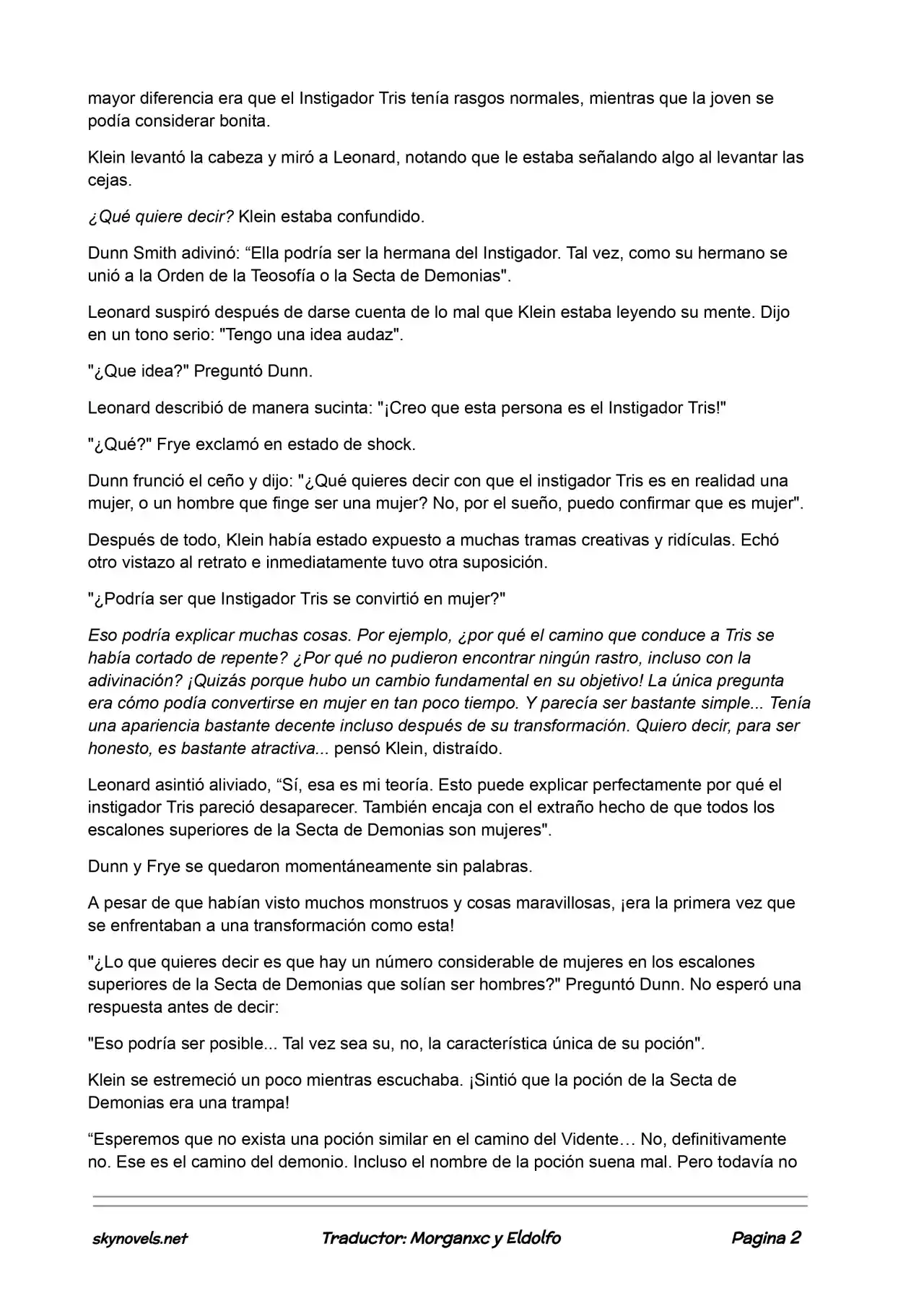 Lord Of The Mysteries (Novela) - Capítulo 125 - Página 2 - LectorTMOo