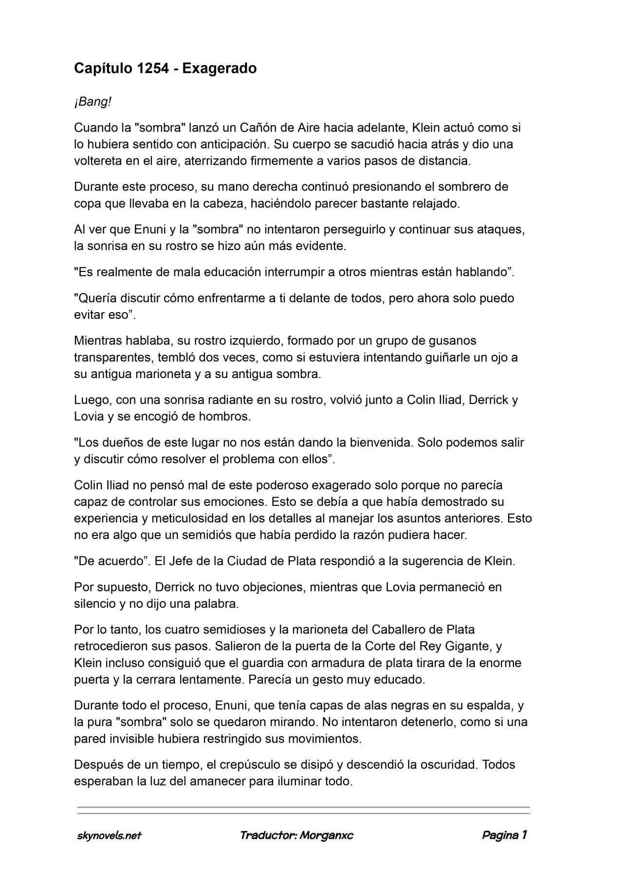 Lord Of The Mysteries (Novela) - Capítulo 1254 - Página 1 - LectorTMOo