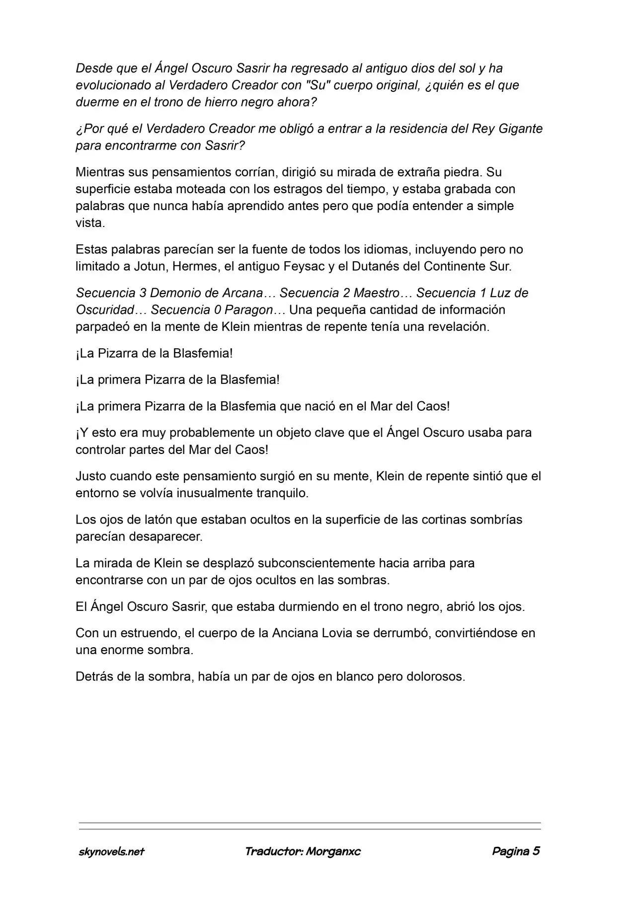 Lord Of The Mysteries (Novela) - Capítulo 1261 - Página 5 - LectorTMOo