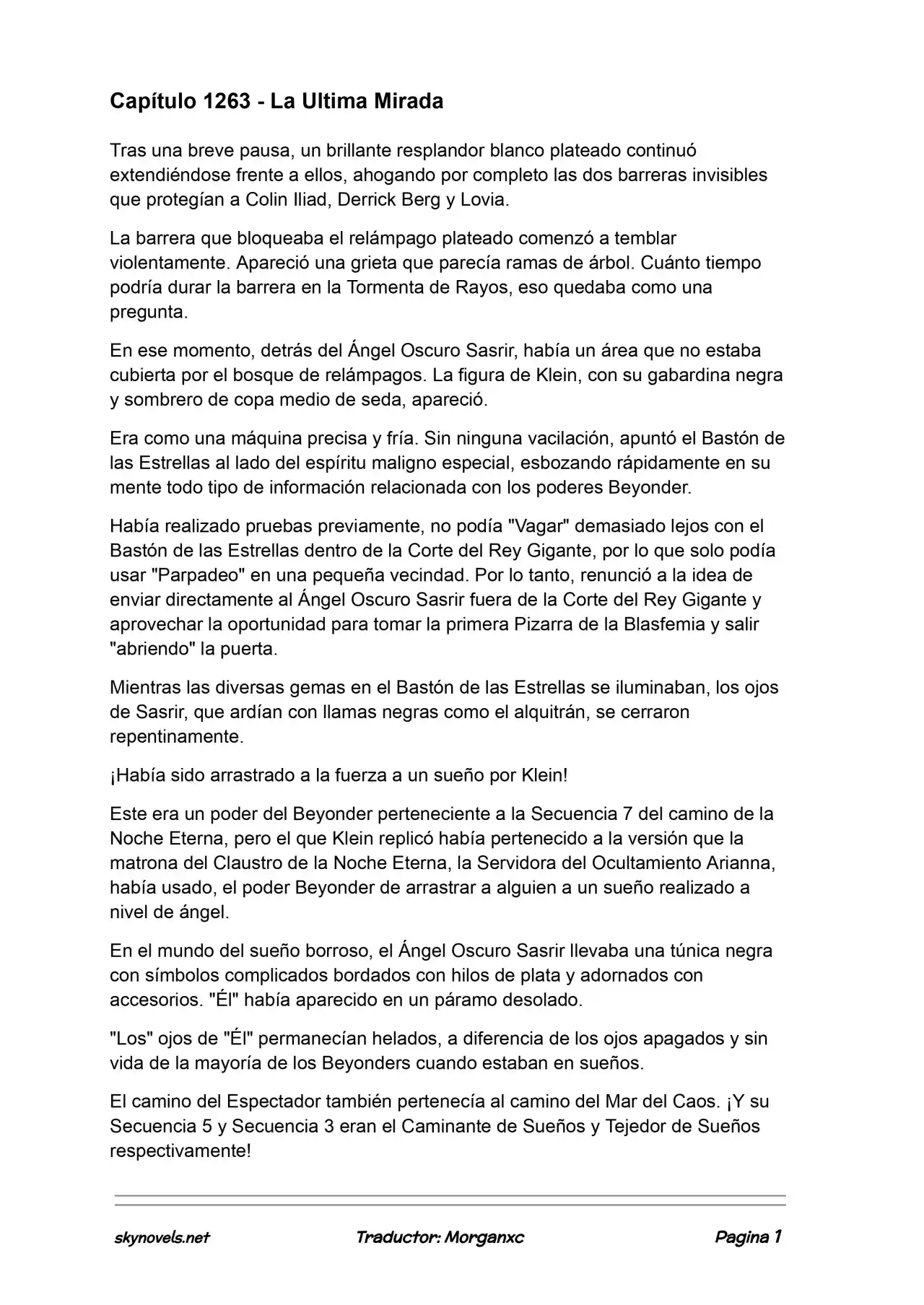 Lord Of The Mysteries (Novela) - Capítulo 1263 - Página 1 - LectorTMOo