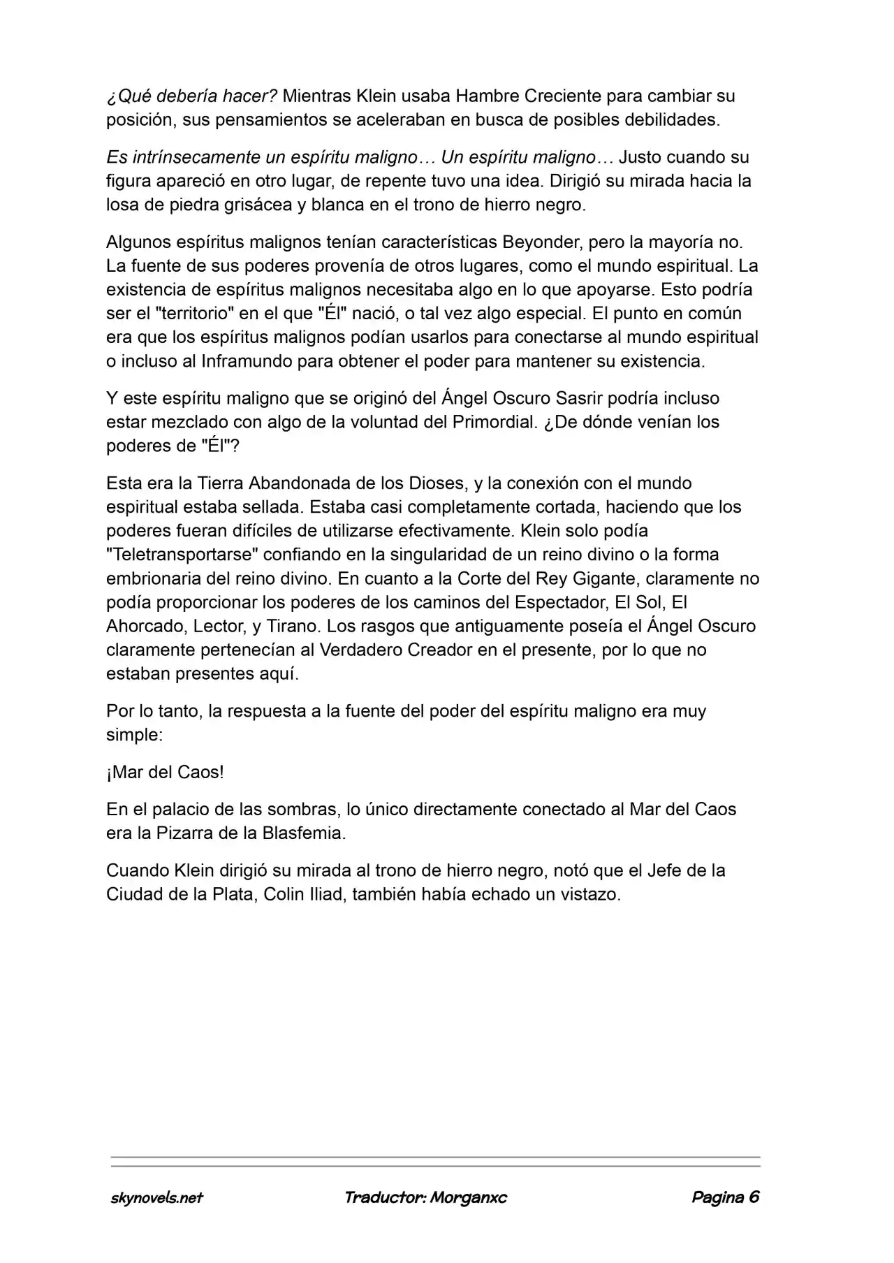 Lord Of The Mysteries (Novela) - Capítulo 1263 - Página 6 - LectorTMOo