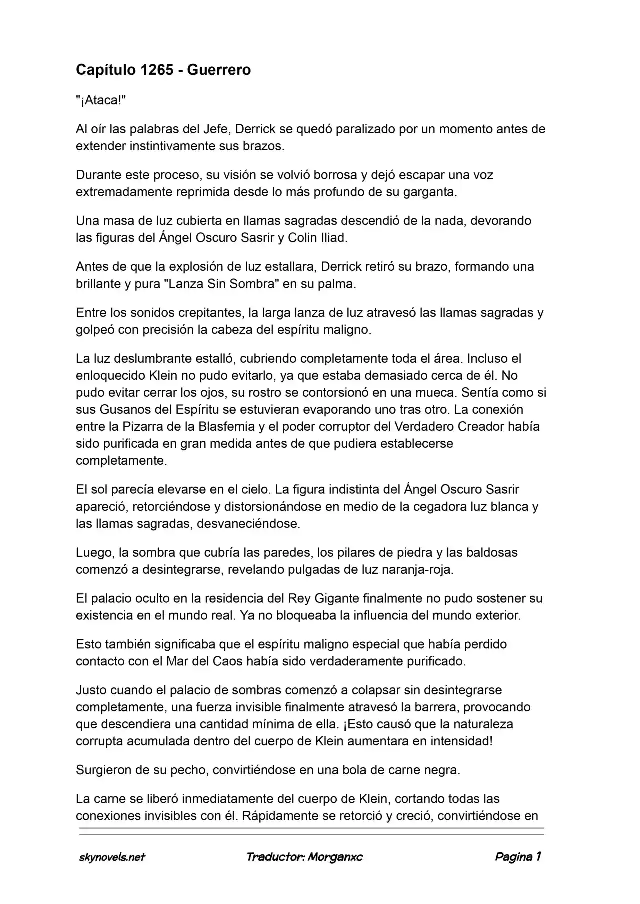 Lord Of The Mysteries (Novela) - Capítulo 1265 - Página 1 - LectorTMOo