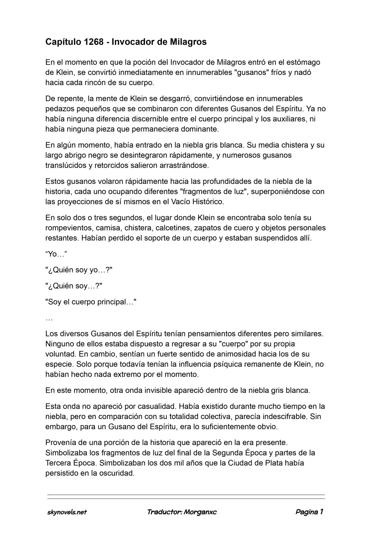 Lord Of The Mysteries (Novela) - Capítulo 1268 - Página 1 - LectorTMOo