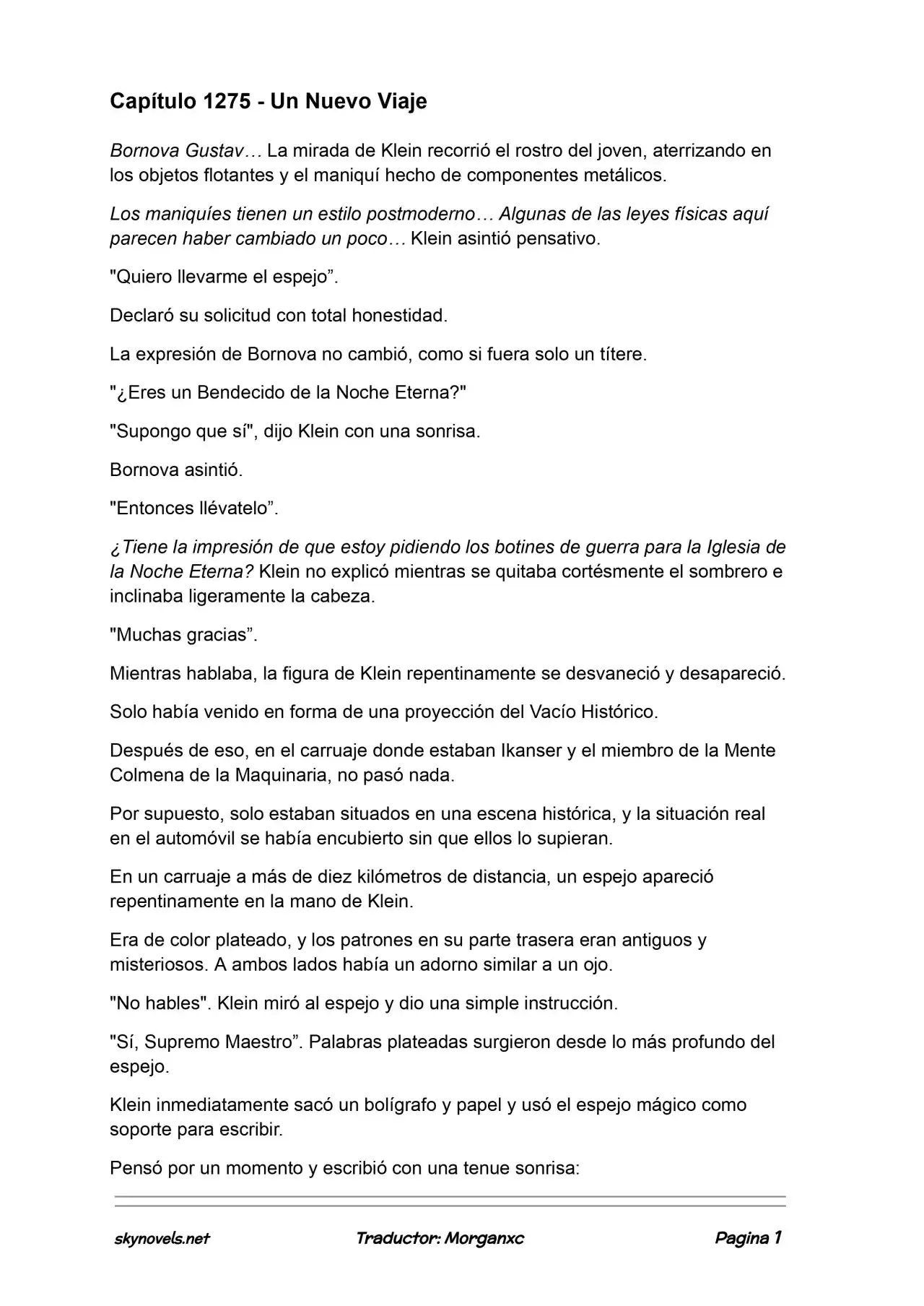 Lord Of The Mysteries (Novela) - Capítulo 1275 - Página 1 - LectorTMOo