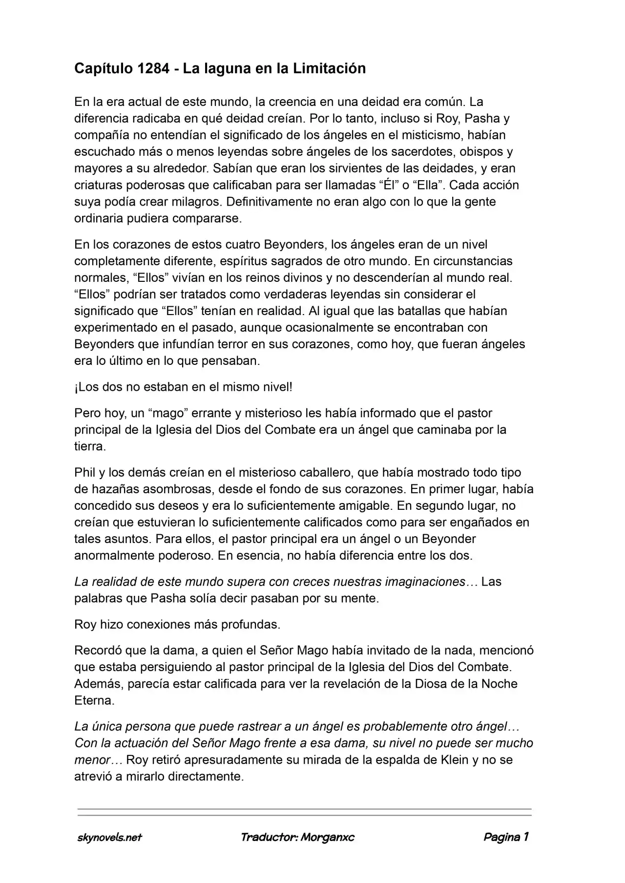 Lord Of The Mysteries (Novela) - Capítulo 1284 - Página 1 - LectorTMOo