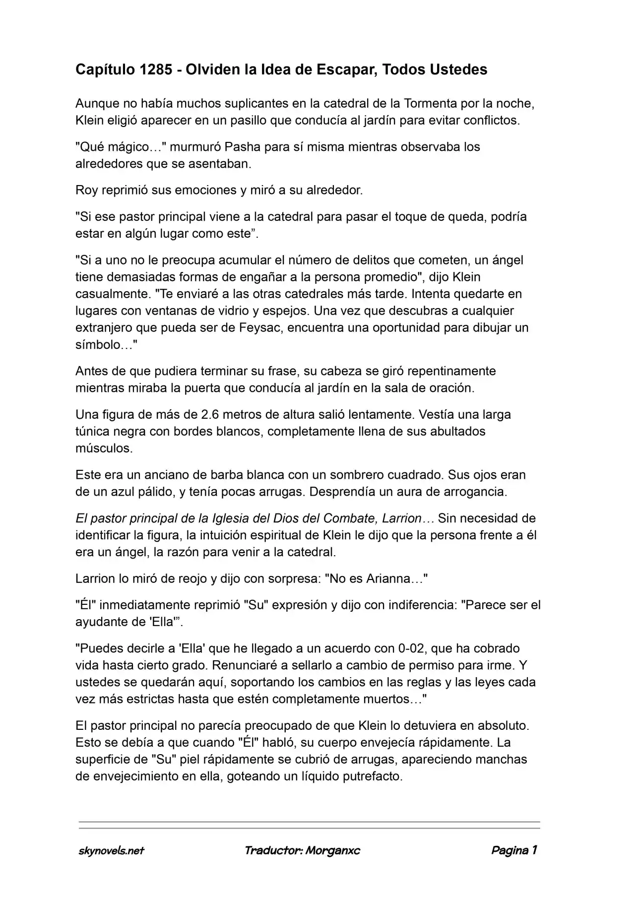 Lord Of The Mysteries (Novela) - Capítulo 1285 - Página 1 - LectorTMOo
