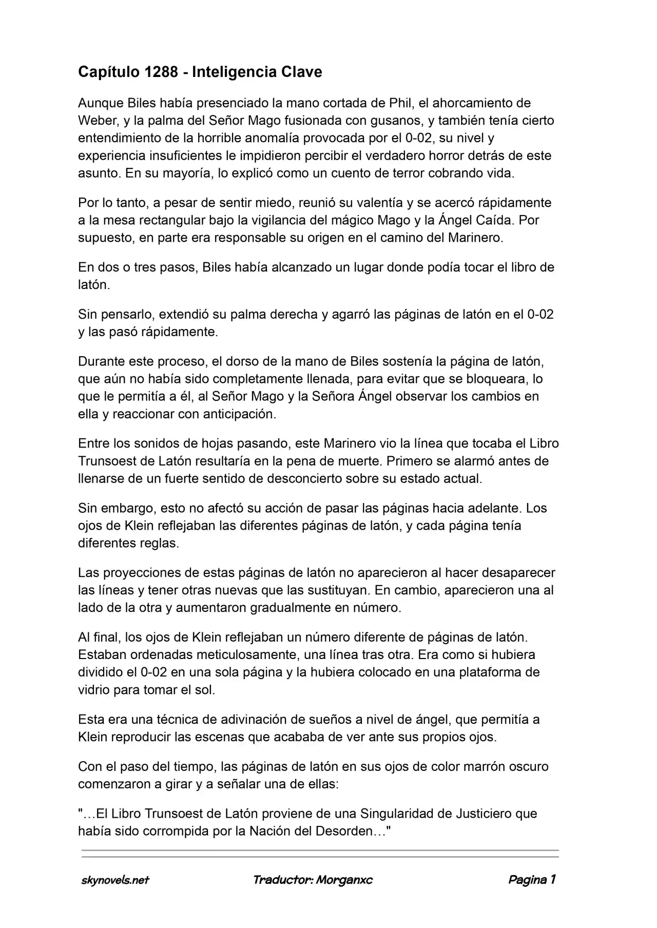 Lord Of The Mysteries (Novela) - Capítulo 1288 - Página 1 - LectorTMOo