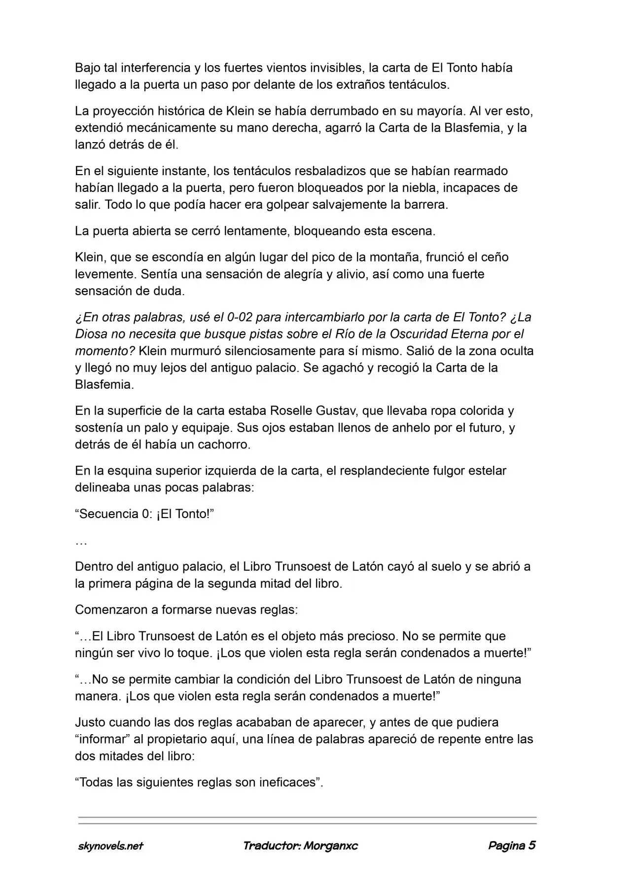 Lord Of The Mysteries (Novela) - Capítulo 1289 - Página 5 - LectorTMOo
